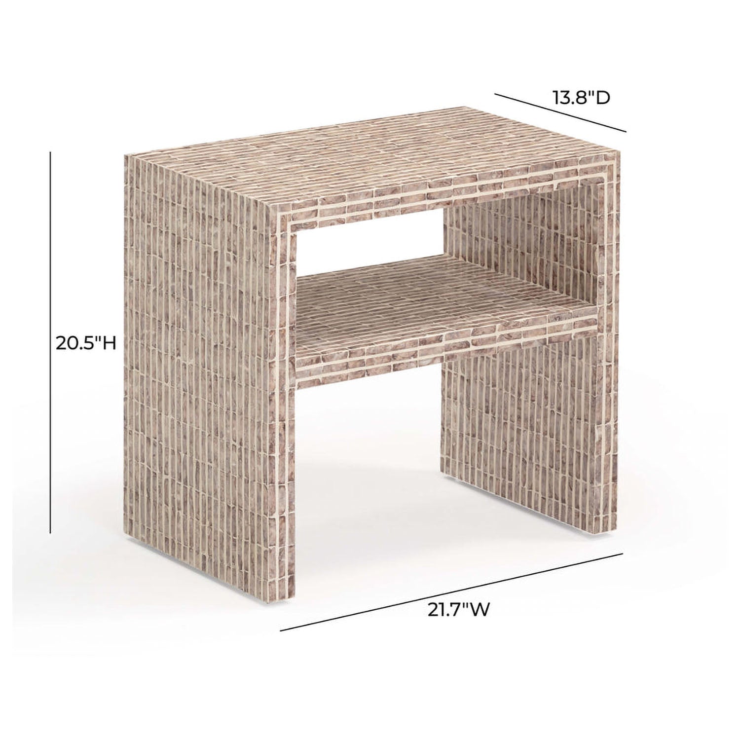 TOV Furniture Derry Capiz Shell Nightstand