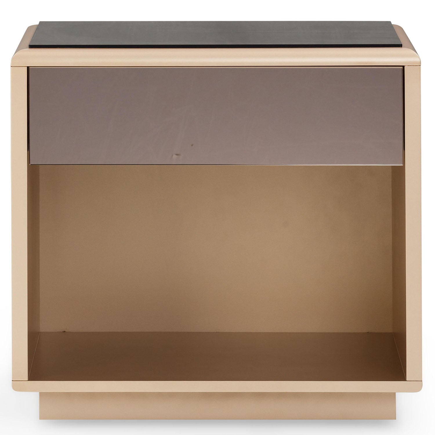 TOV Furniture Martha Taupe Mirrored Nightstand