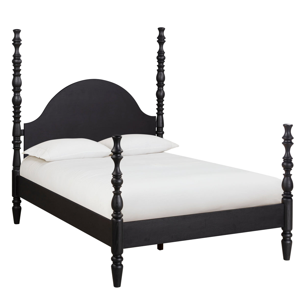 TOV Furniture Rosalie Ash Bed in Black MDF, primary product view