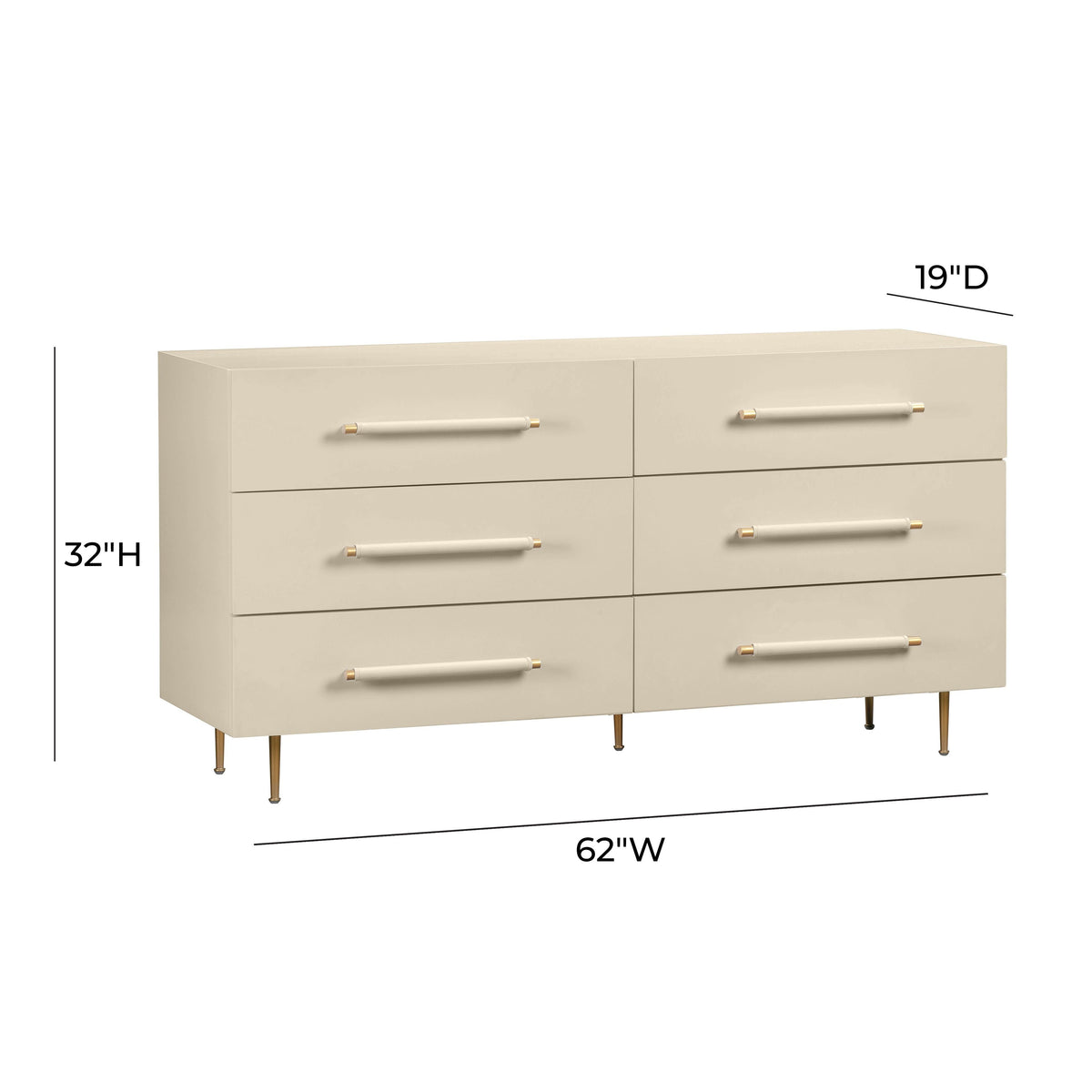 TOV Furniture Trident 62" 6-Drawer Dresser