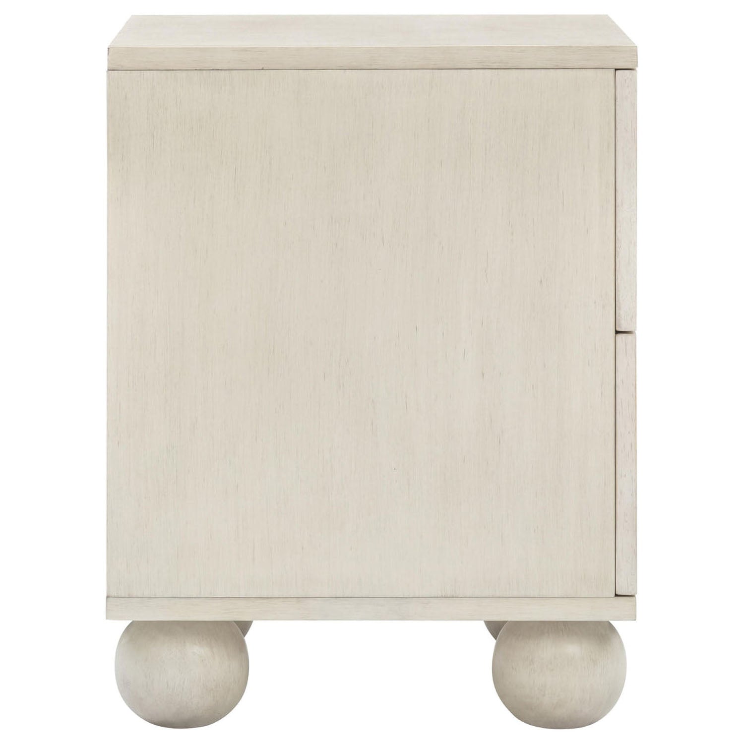 TOV Furniture Grappa Whitewashed Wood & Raffia Wavy Nightstand