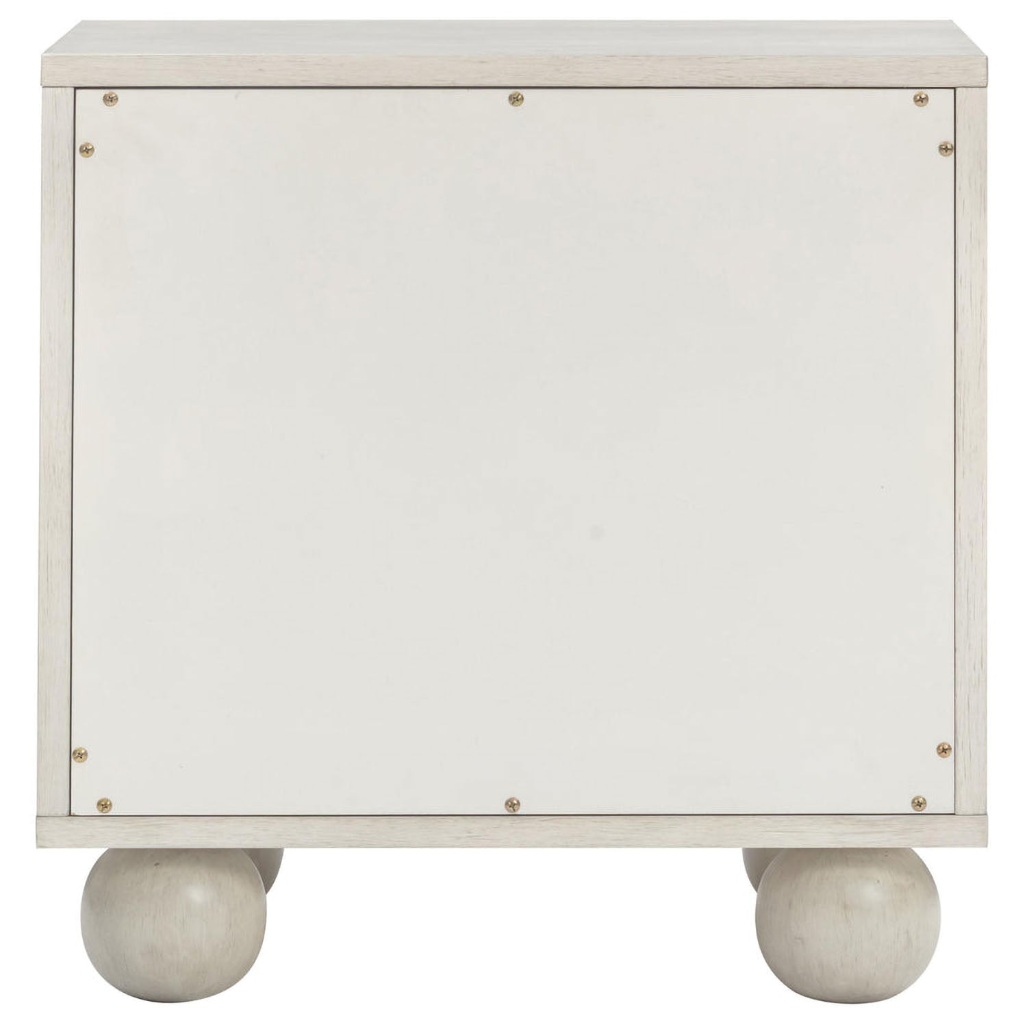 TOV Furniture Grappa Whitewashed Wood & Raffia Wavy Nightstand