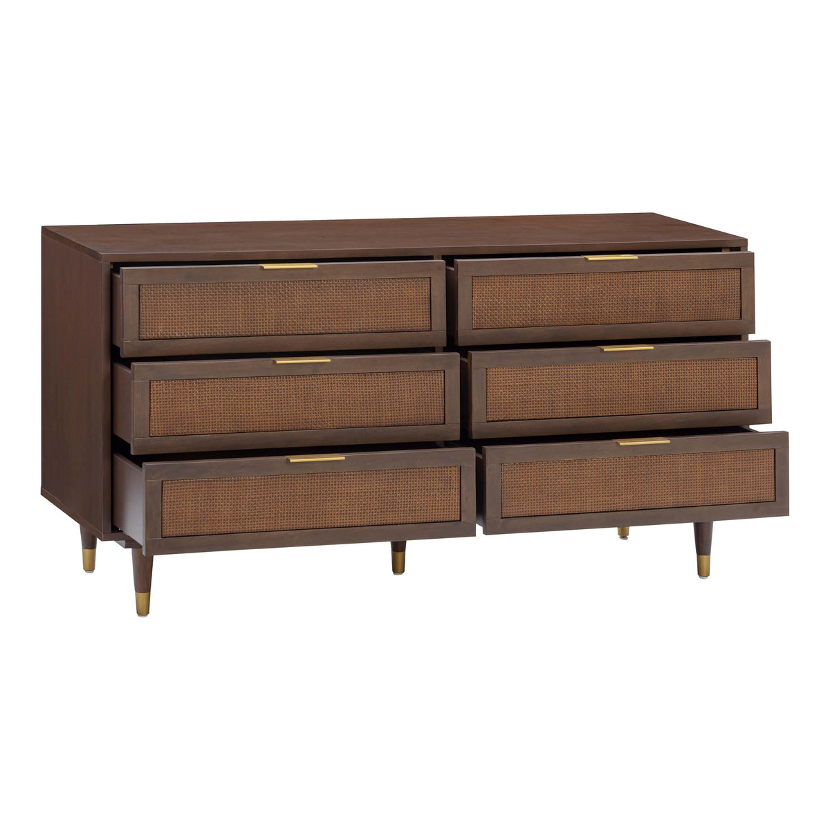 TOV Furniture Sierra 60in Cane 6-Drawer Dresser
