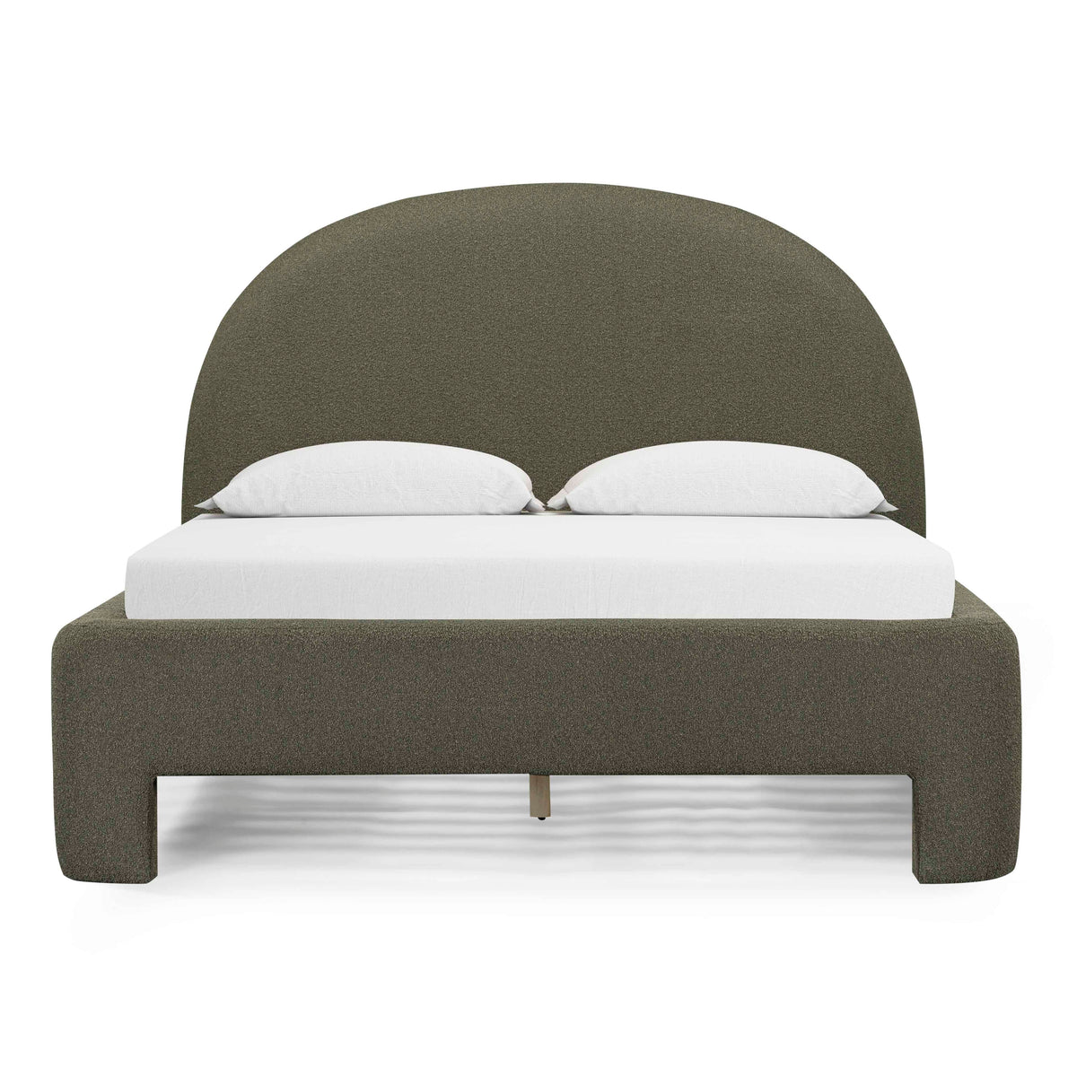 TOV Furniture Orphea Performance Boucle Bed in kale green boucle, primary product view
