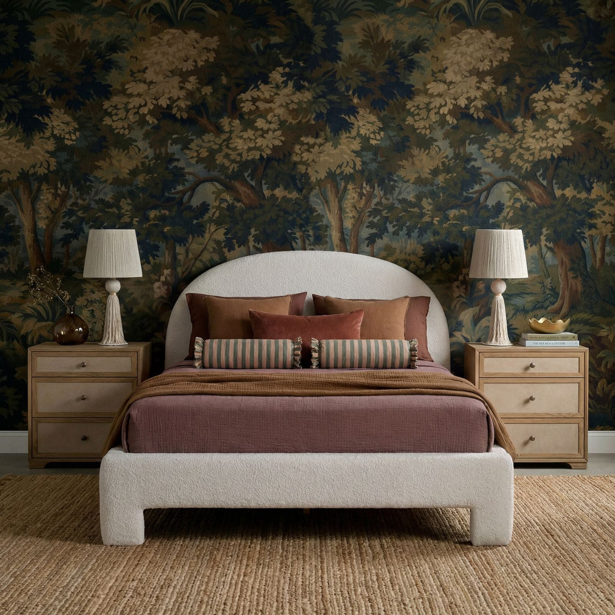 TOV Furniture Orphea Off White Performance Boucle Bed