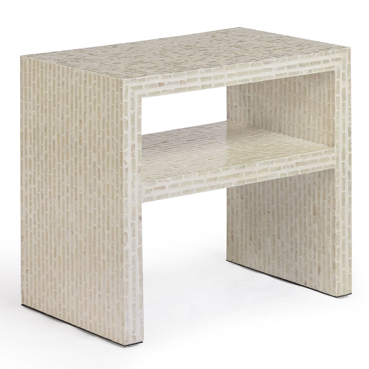TOV Furniture Derry Cream Capiz Shell Nightstand in cream capiz shell, primary product view