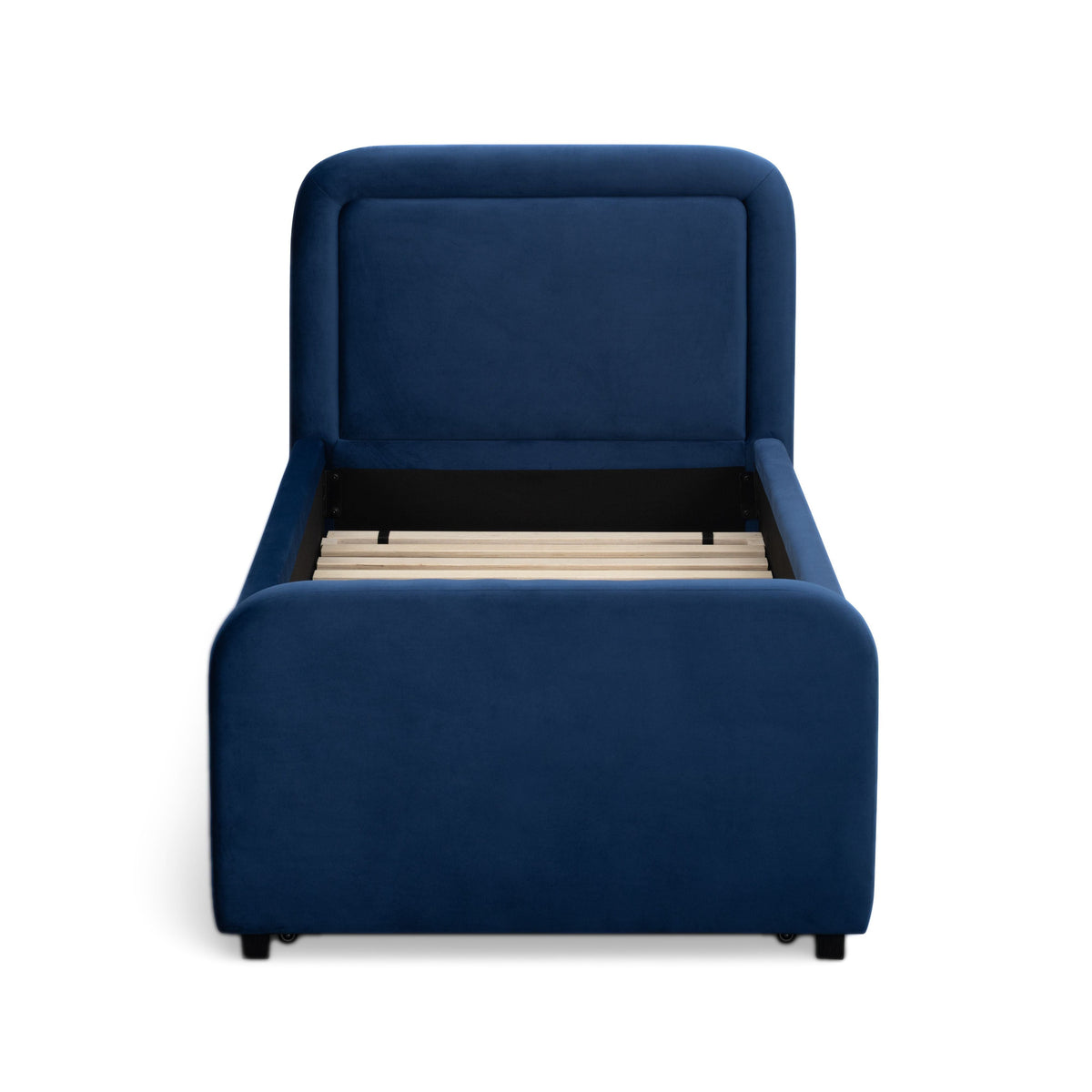 TOV Furniture Briella Navy Performance Velvet Twin Trundle Bed