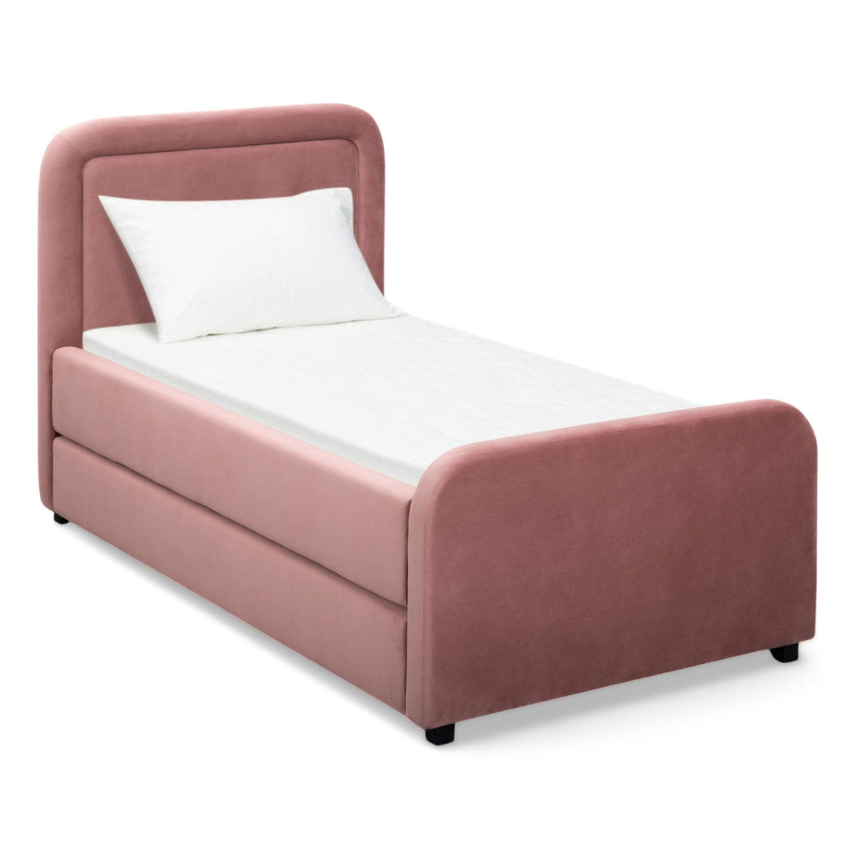 TOV Furniture Briella Salmon Performance Velvet Twin Trundle Bed
