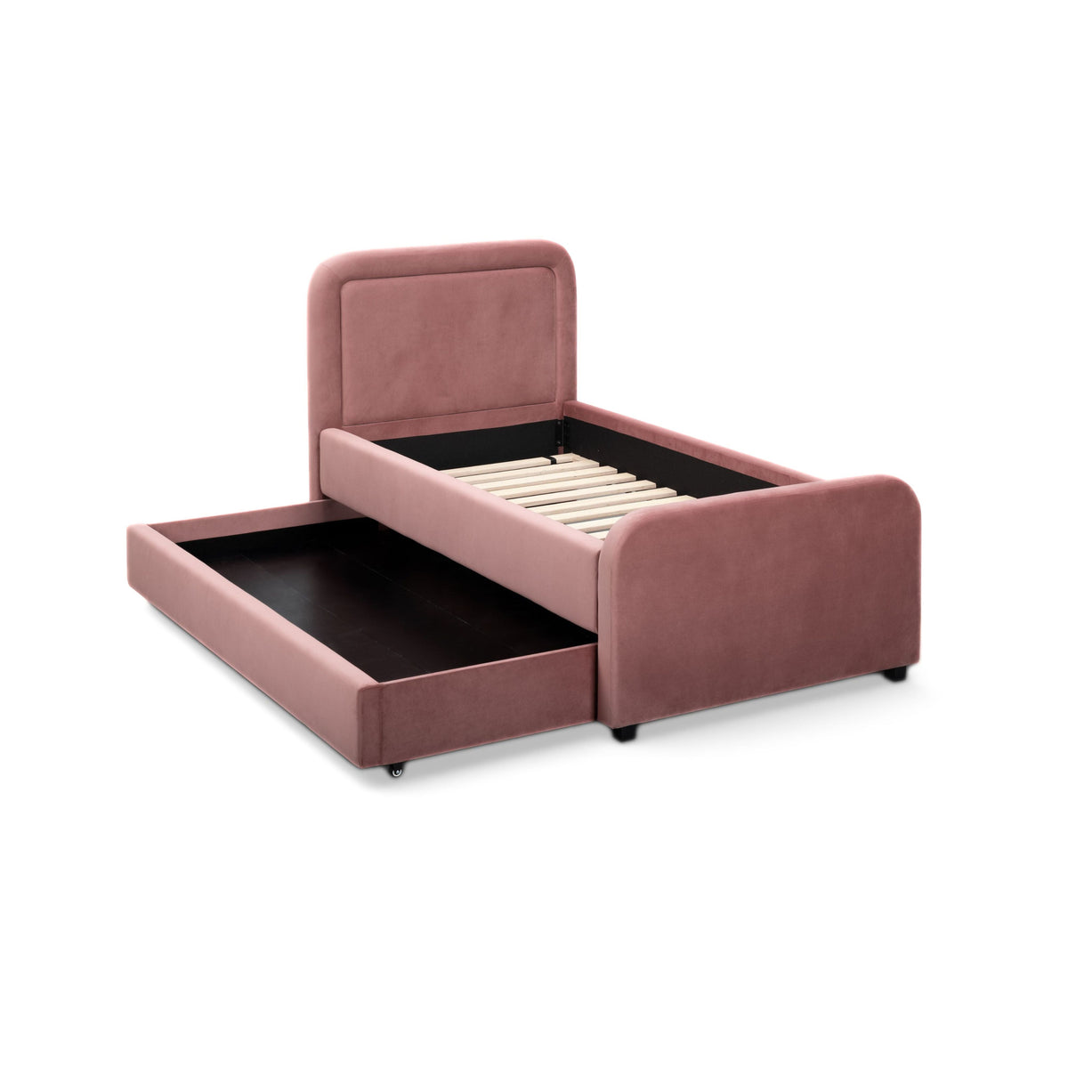 TOV Furniture Briella Salmon Performance Velvet Twin Trundle Bed