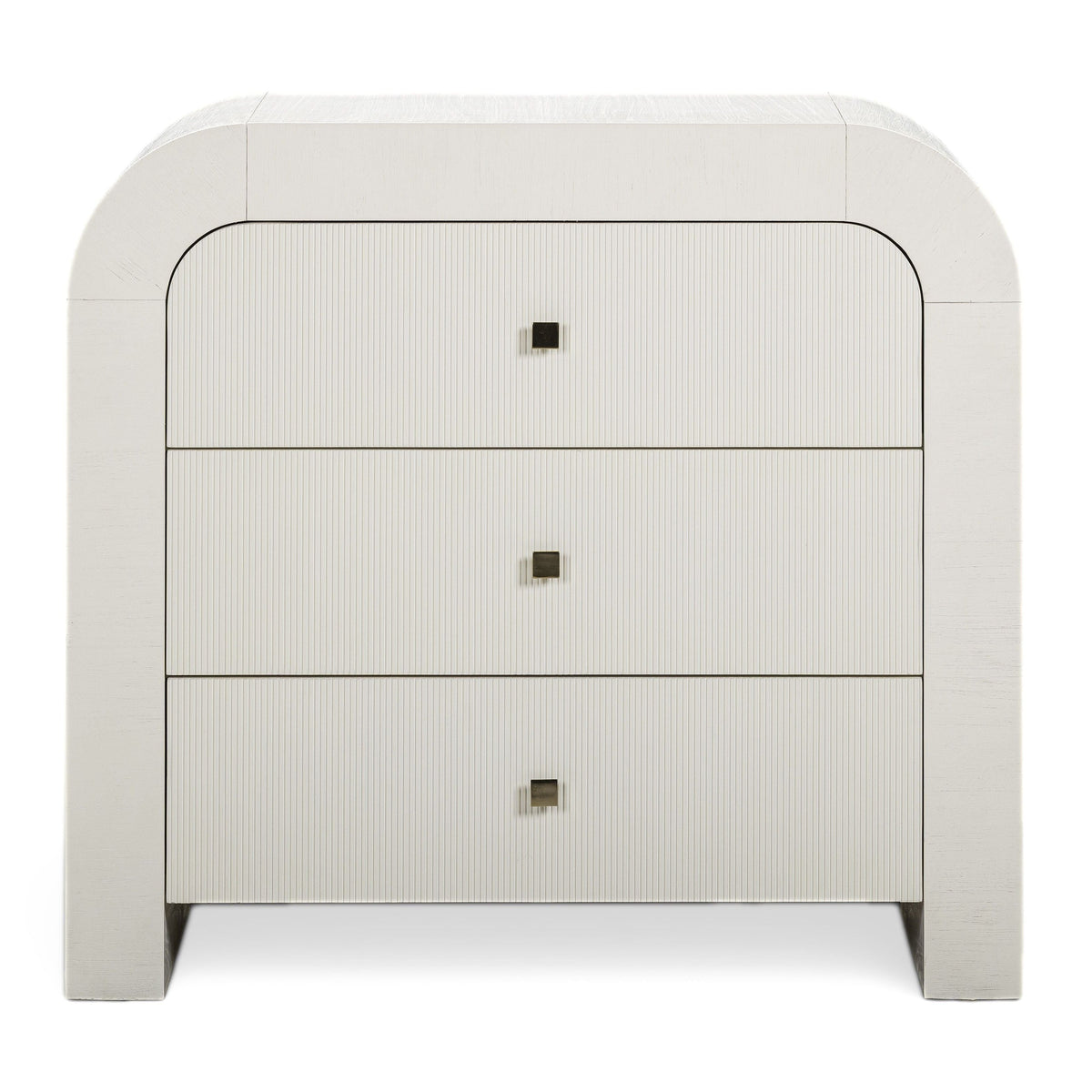 TOV Furniture Hump White Arched 3-Drawer Bedside Chest