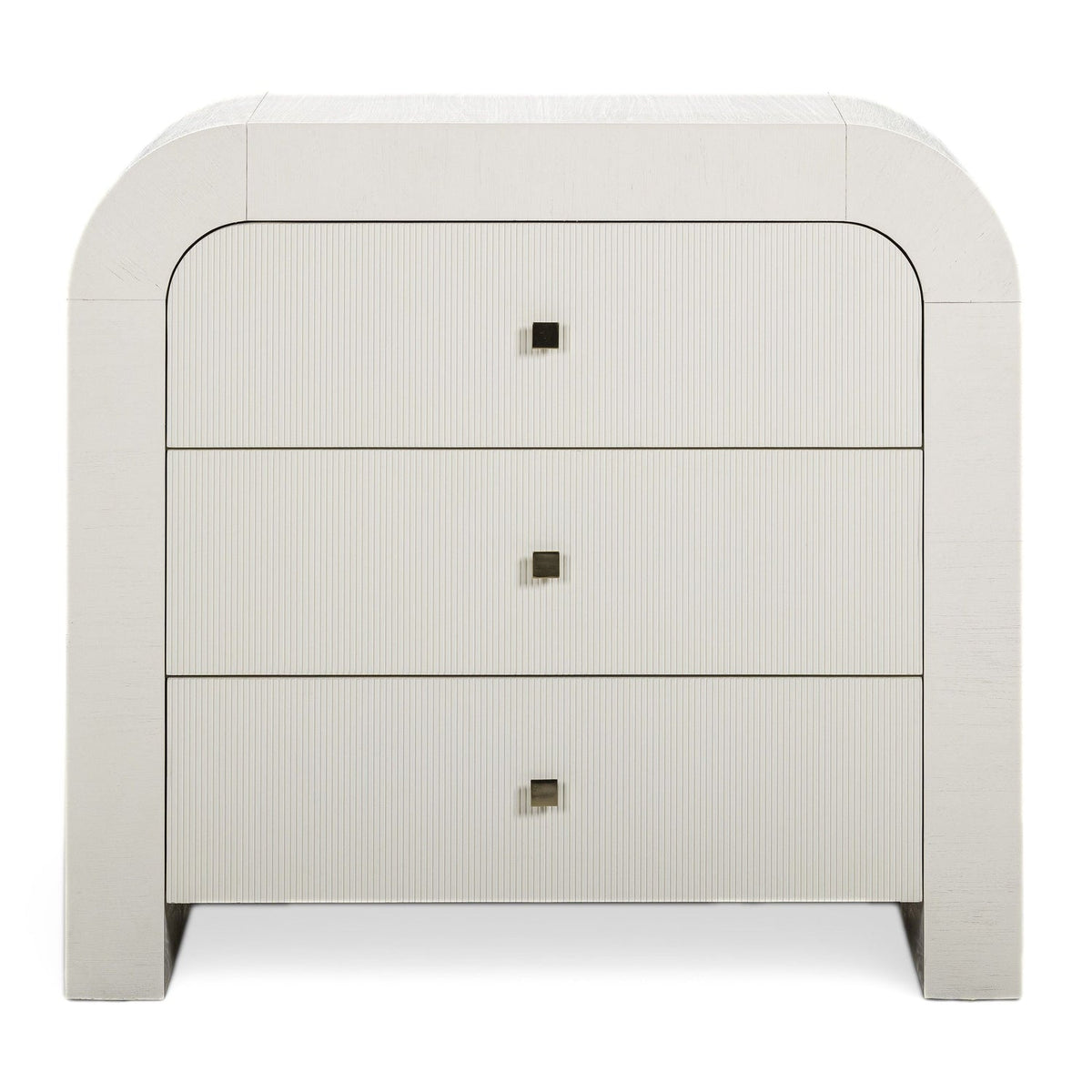 TOV Furniture Hump White Arched 3-Drawer Bedside Chest