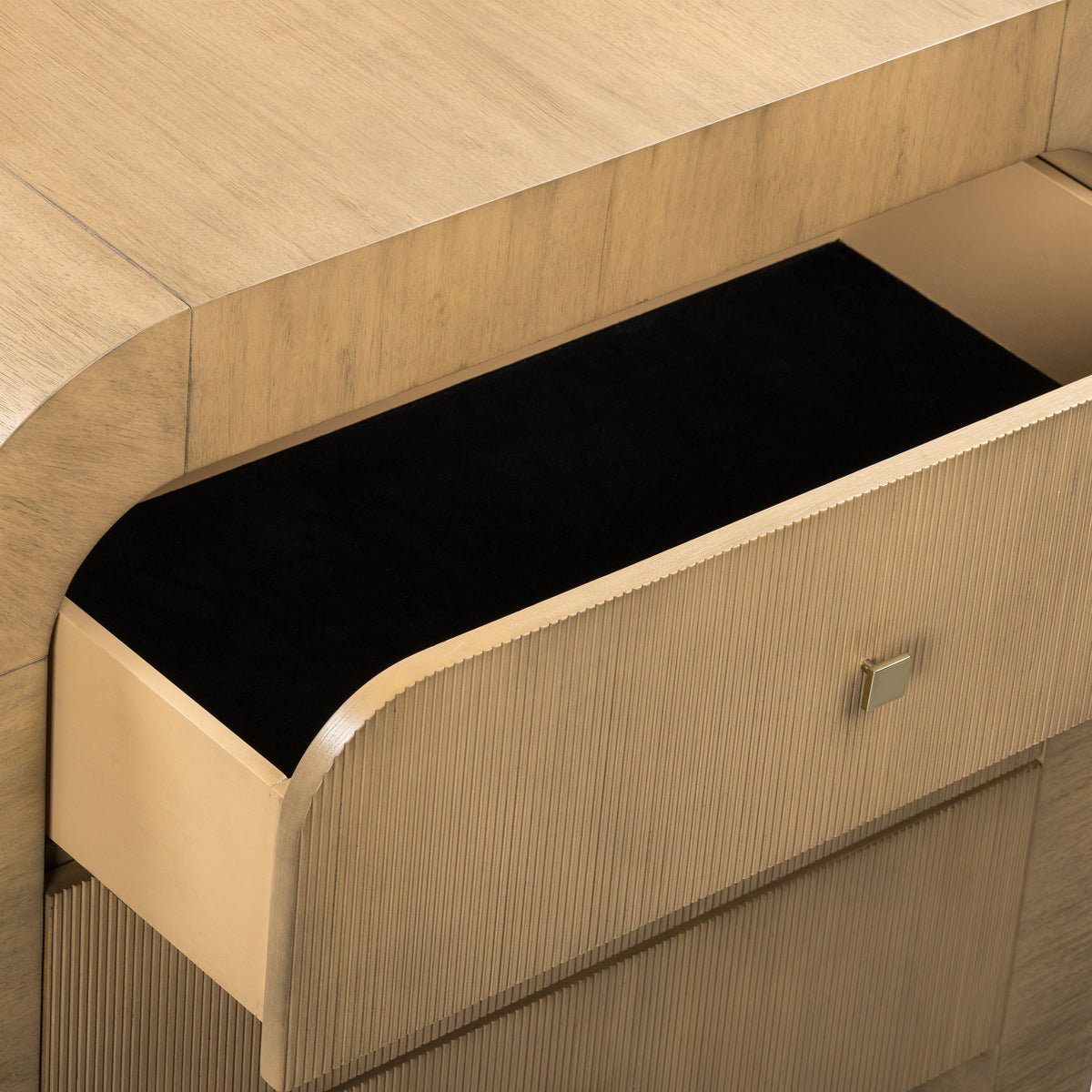 TOV Furniture Hump Natural Arched 3-Drawer Bedside Chest