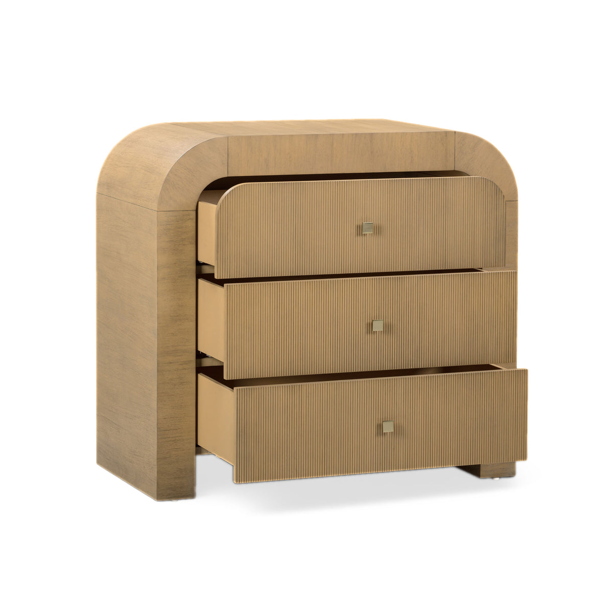 TOV Furniture Hump Natural Arched 3-Drawer Bedside Chest