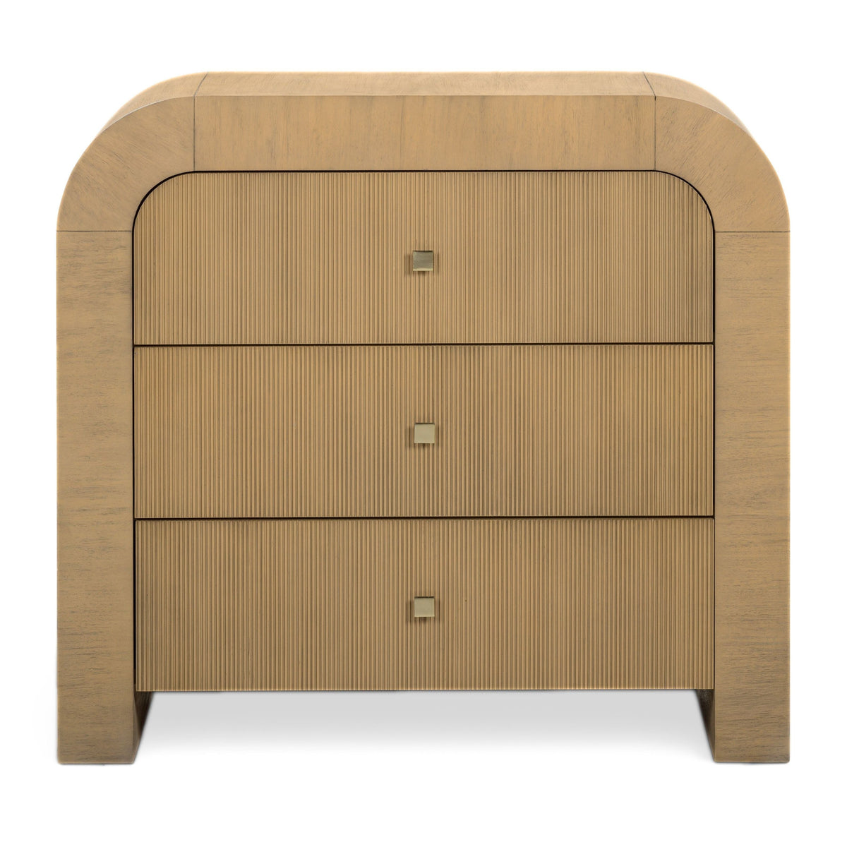 TOV Furniture Hump Natural Arched 3-Drawer Bedside Chest