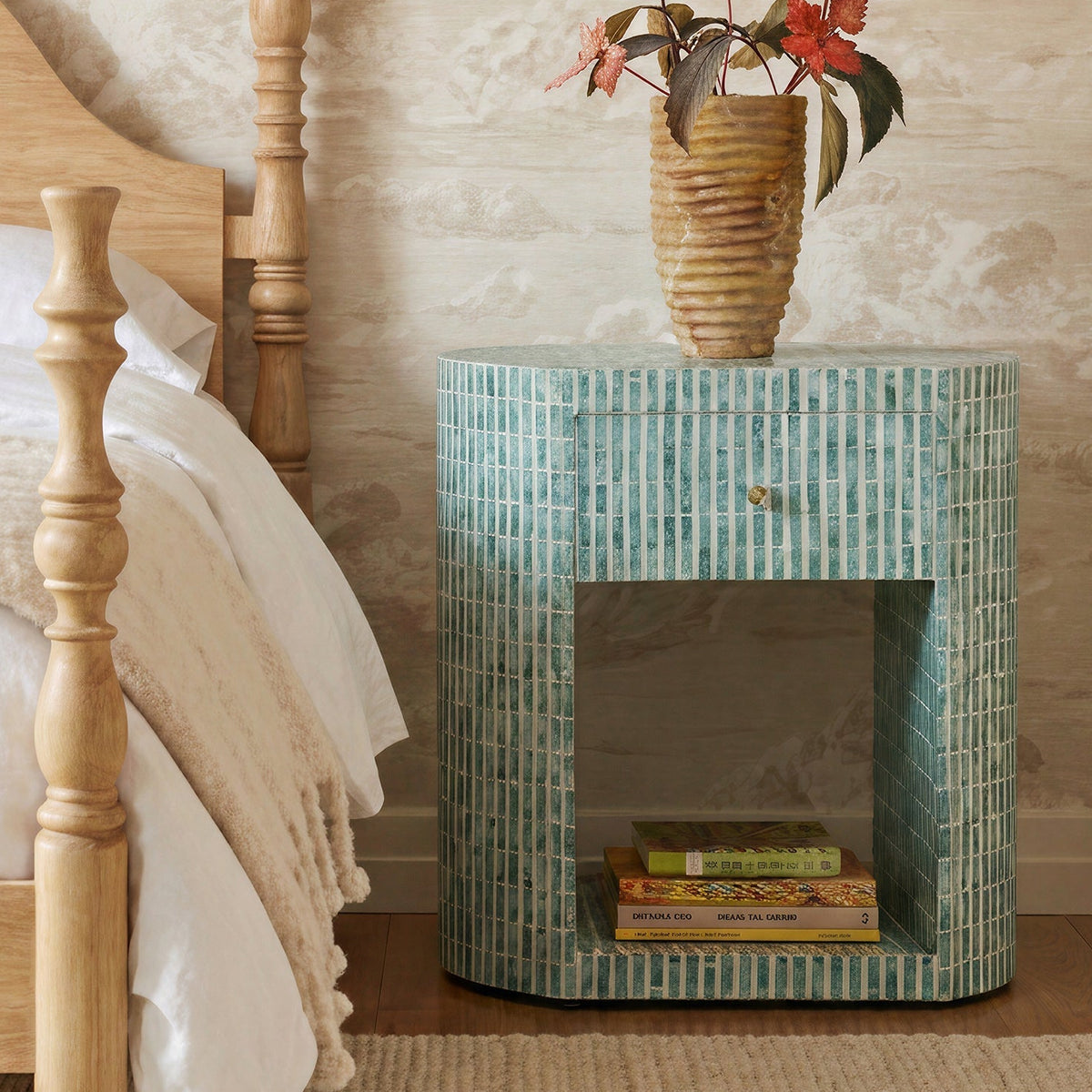 TOV Furniture Prim 20" Capiz Shell Nightstand