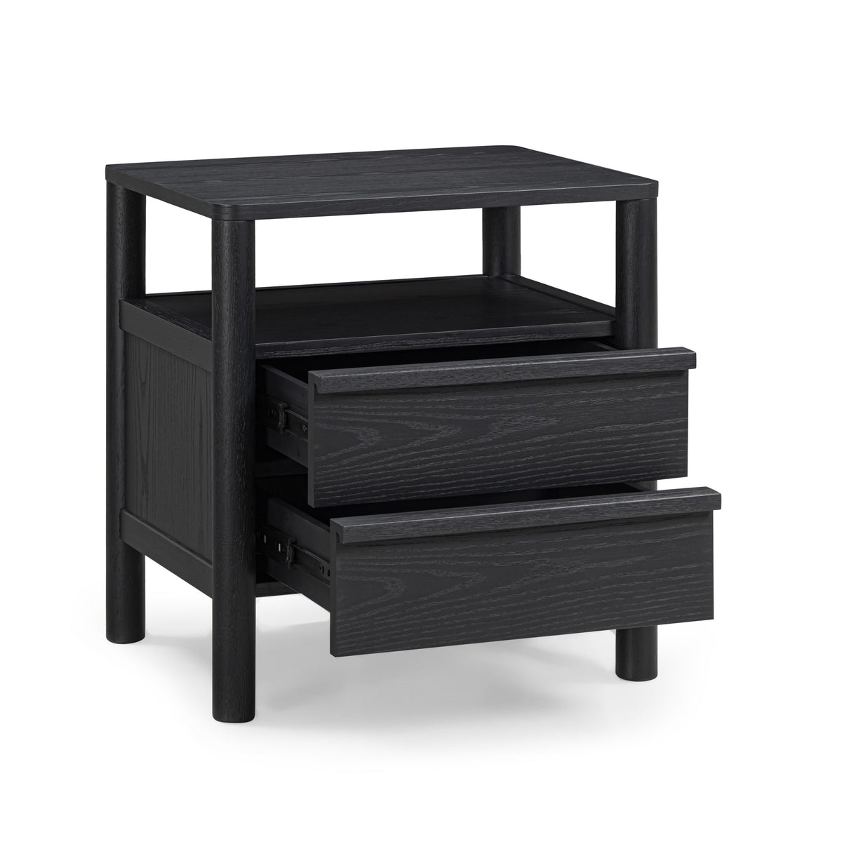 TOV Furniture Tyra Black Ash 2-Drawer Nightstand