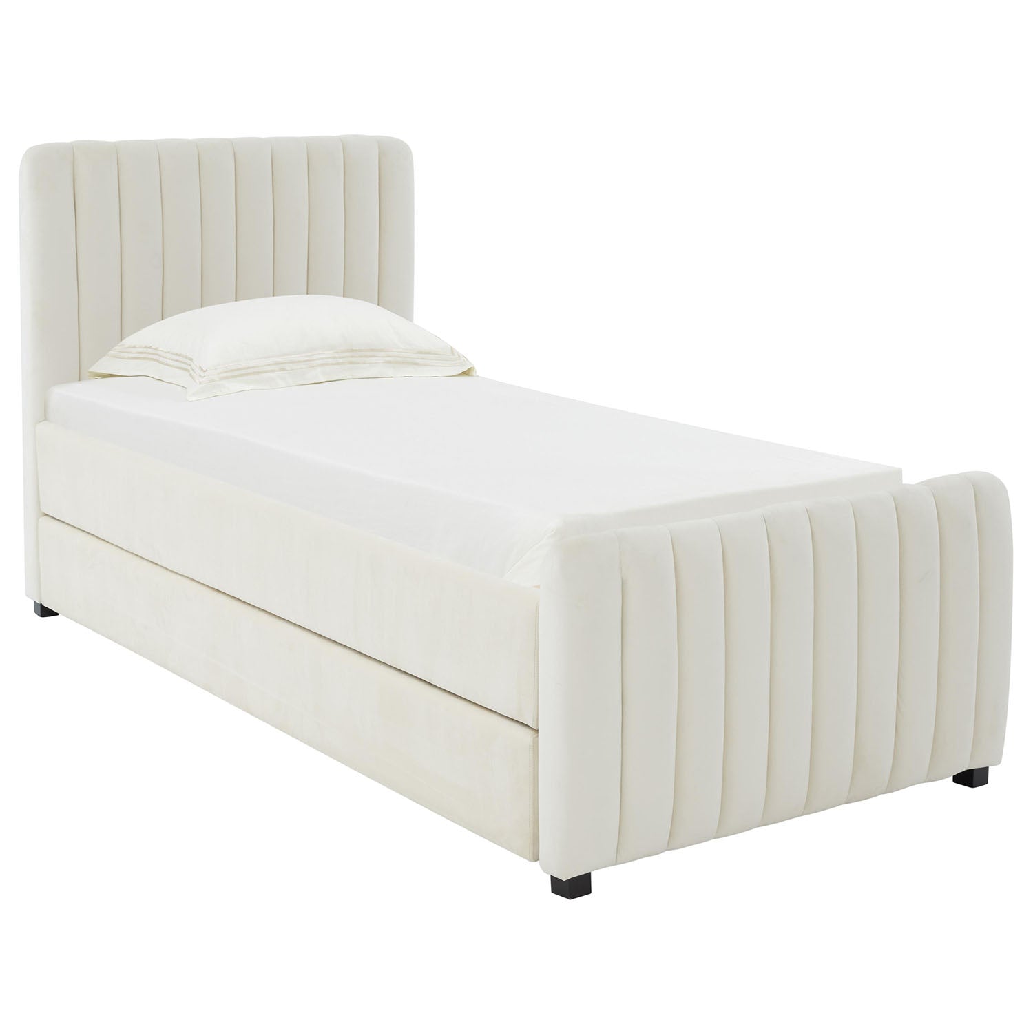 TOV Furniture Angela Velvet Trundle Twin Bed