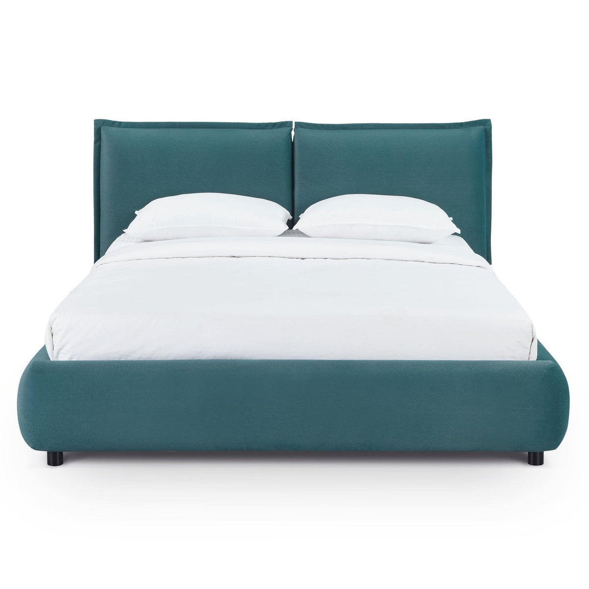 TOV Furniture Mel Teal Performance Faux Mohair Velvet Bed