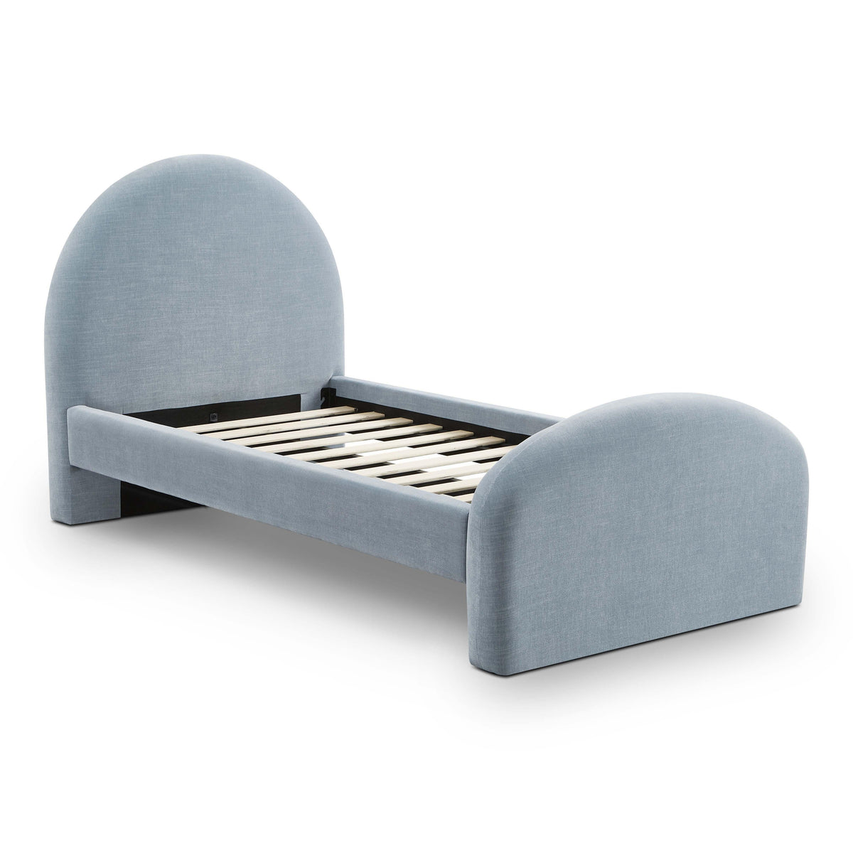 TOV Furniture Moon Chambray Blue Performance Chenille Twin Bed