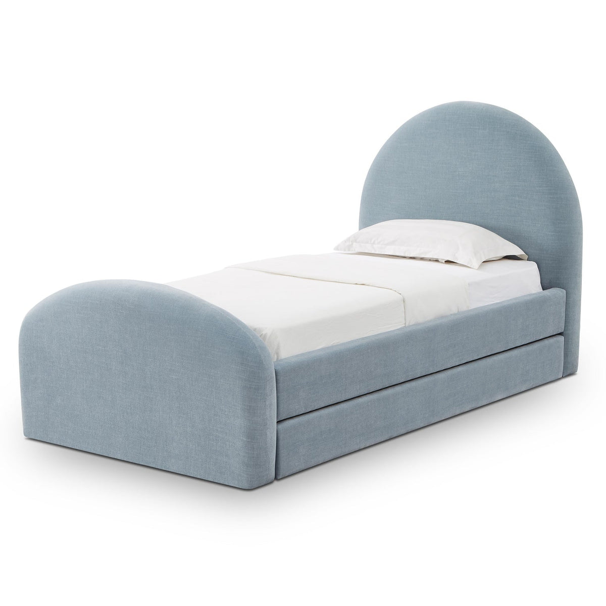 TOV Furniture Moon Chambray Blue Performance Chenille Twin Trundle Bed