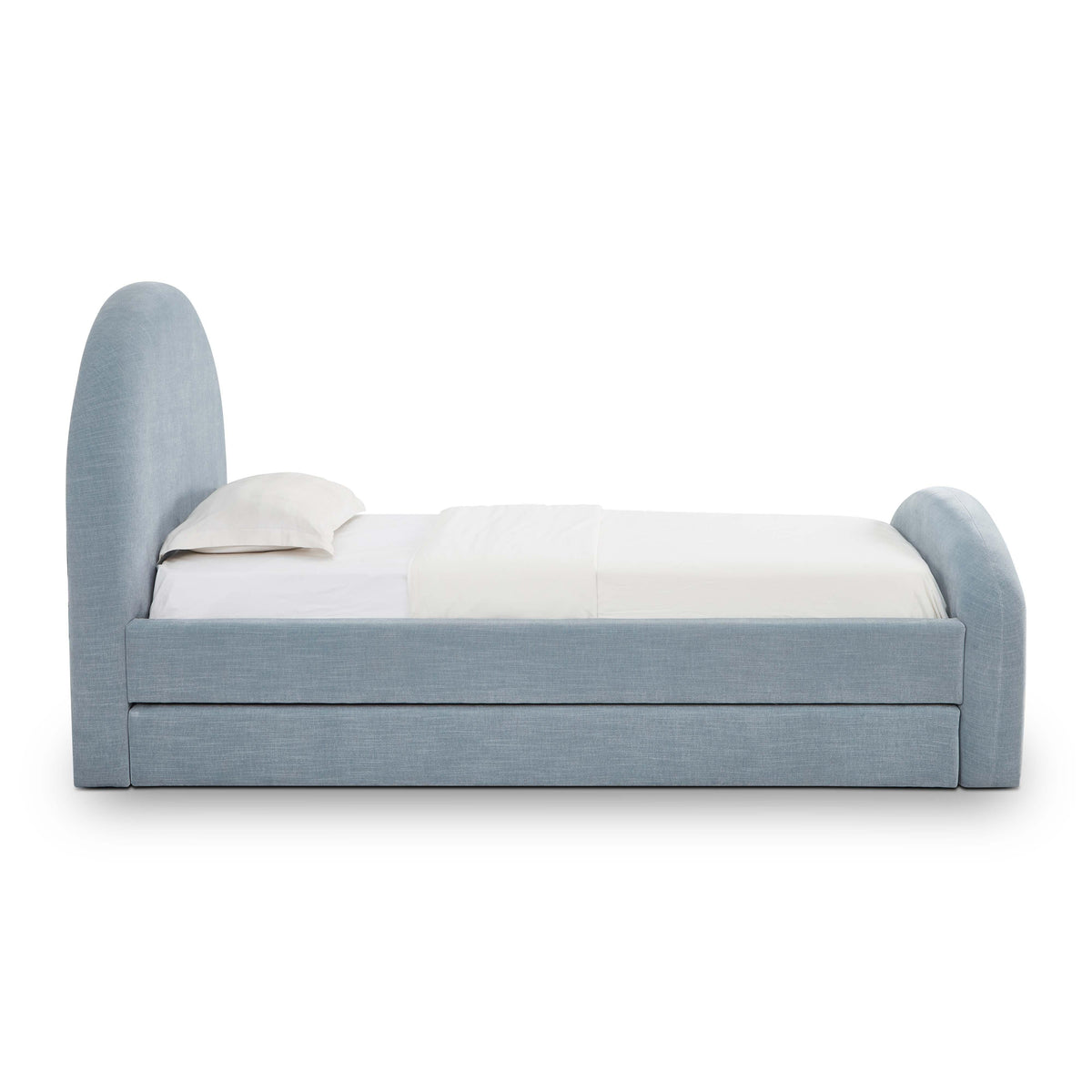 TOV Furniture Moon Chambray Blue Performance Chenille Twin Trundle Bed