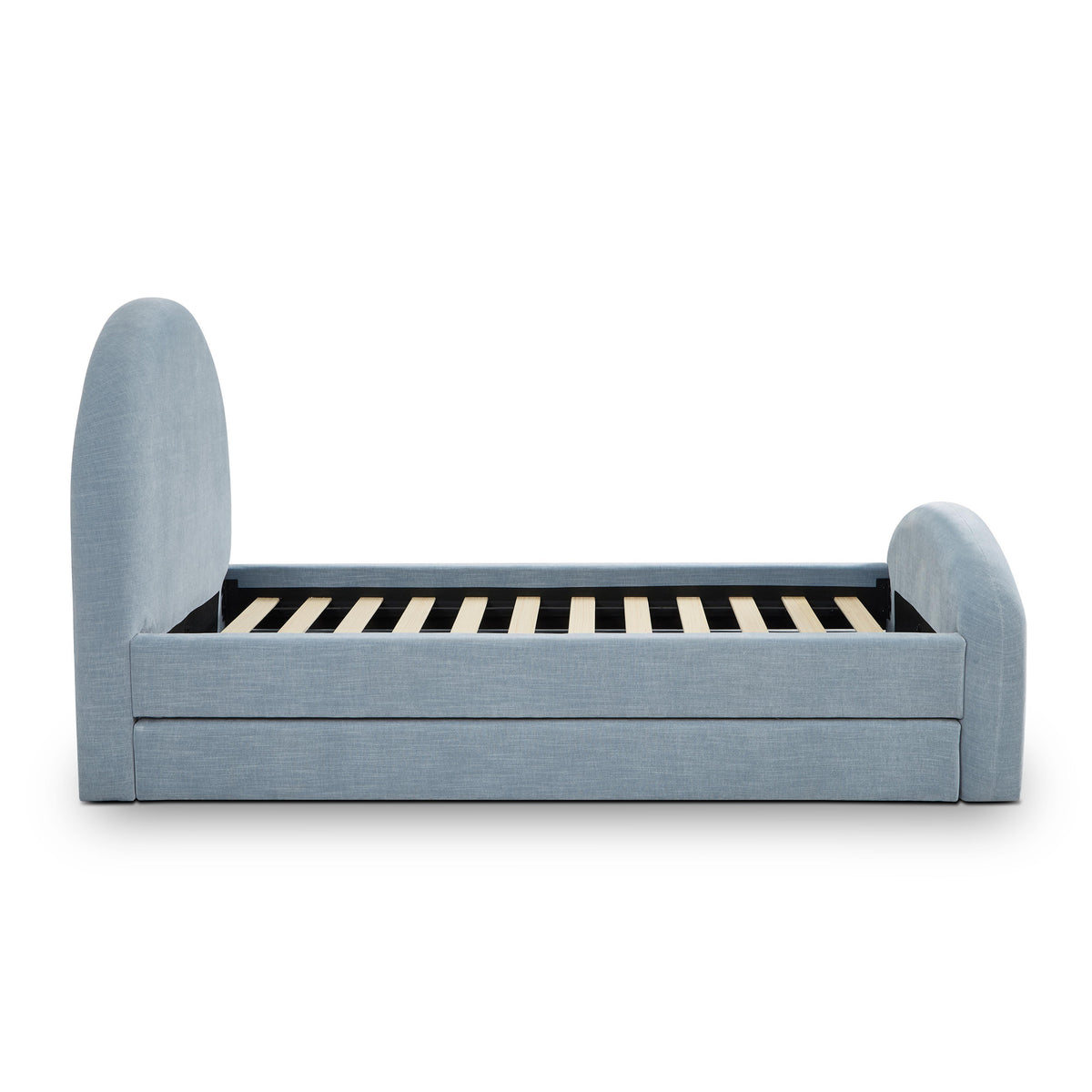 TOV Furniture Moon Chambray Blue Performance Chenille Twin Trundle Bed