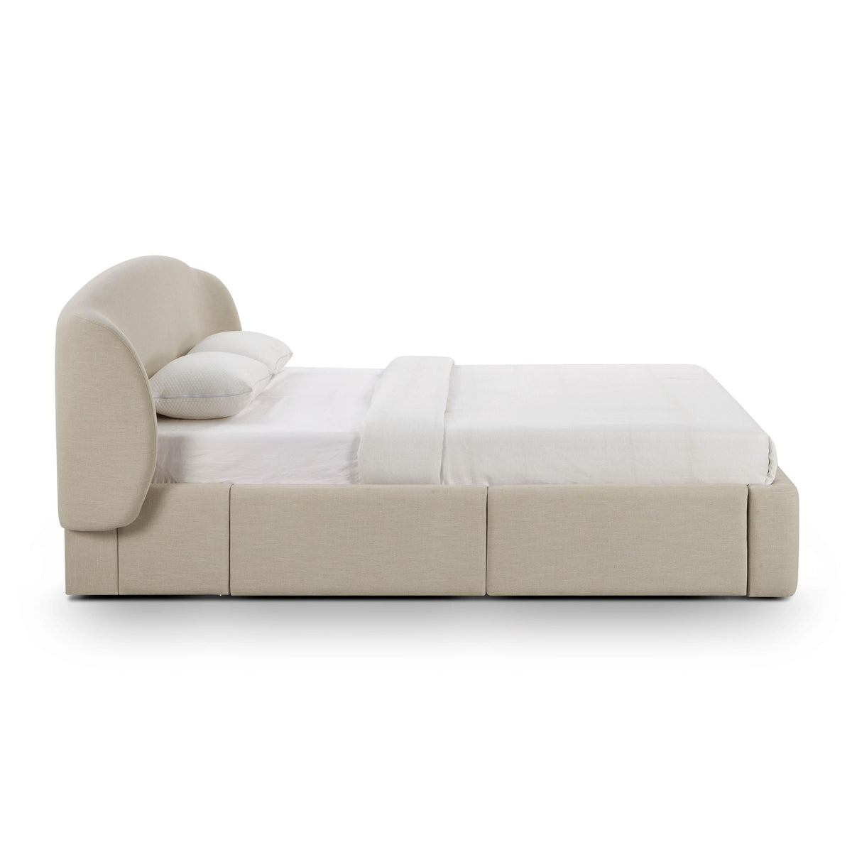 TOV Furniture Corey Taupe Upcycled Performance Linen Storage Bed