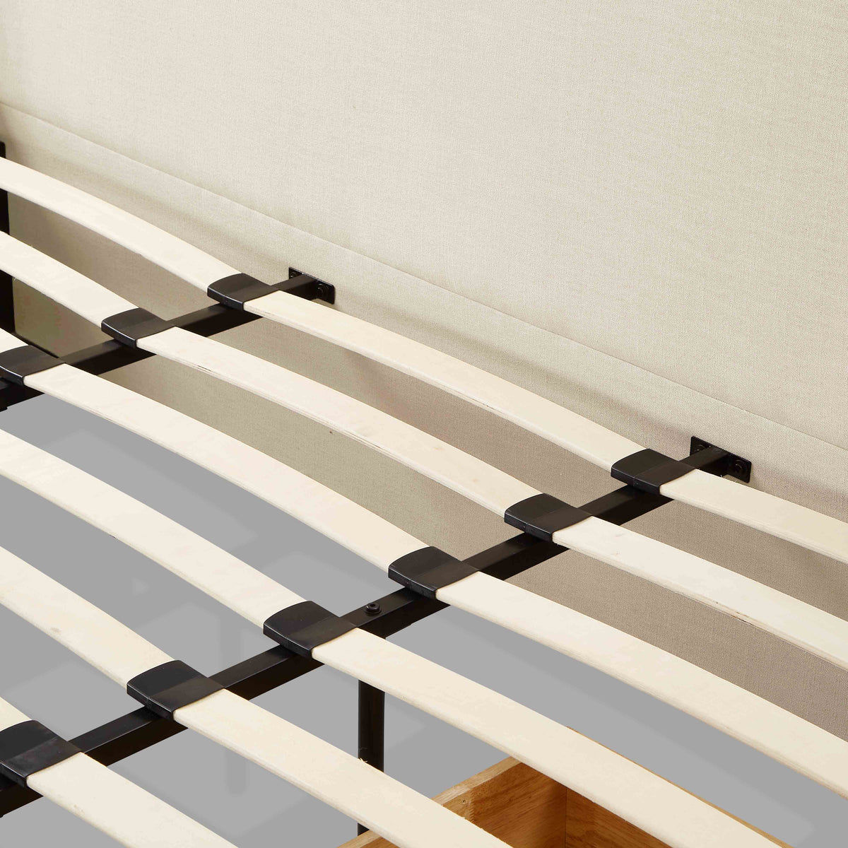 TOV Furniture Corey Cream Upcycled Performance Linen Storage Bed