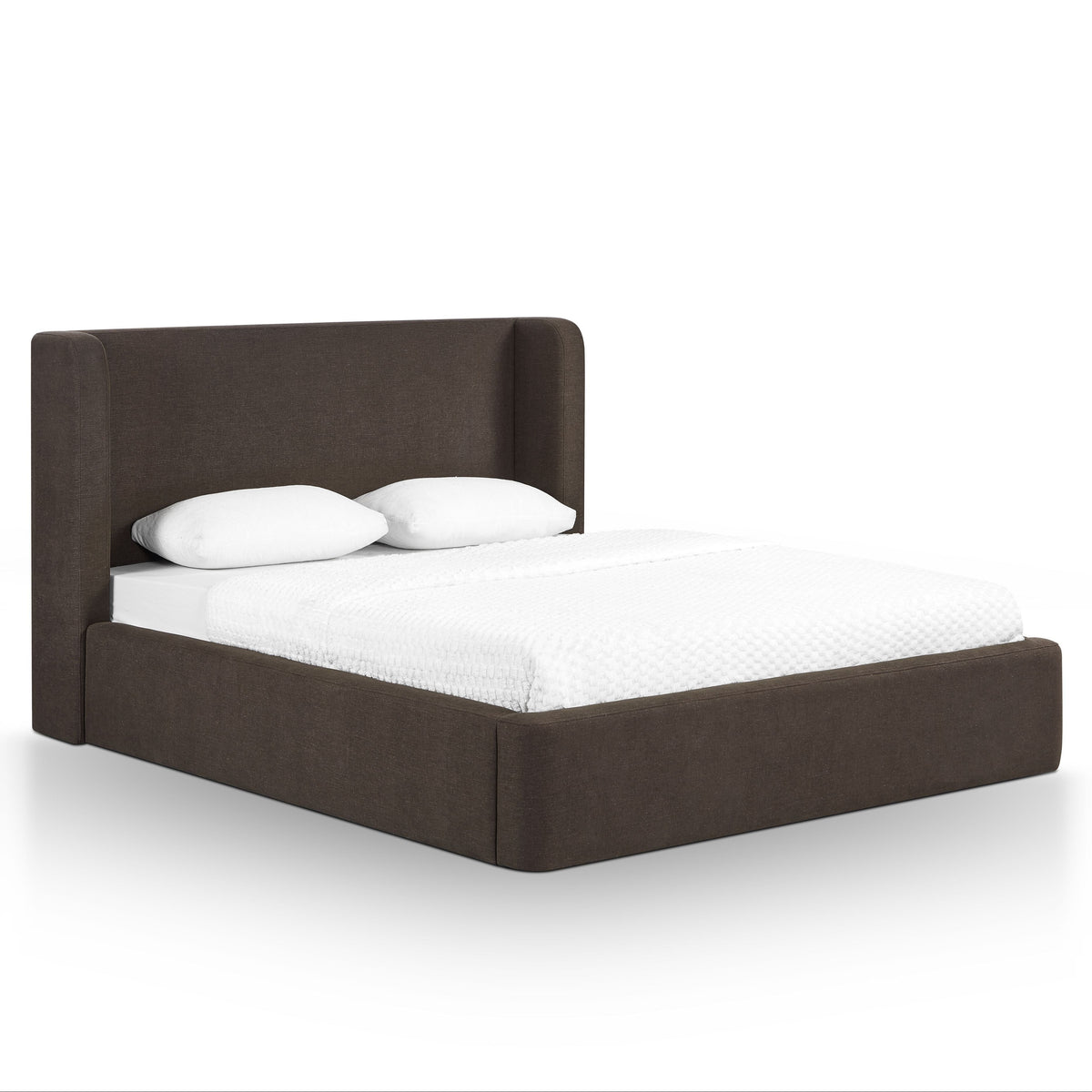 TOV Furniture Harmony Brown Performance Chenille Storage Bed in chocolate brown chenille, primary product view