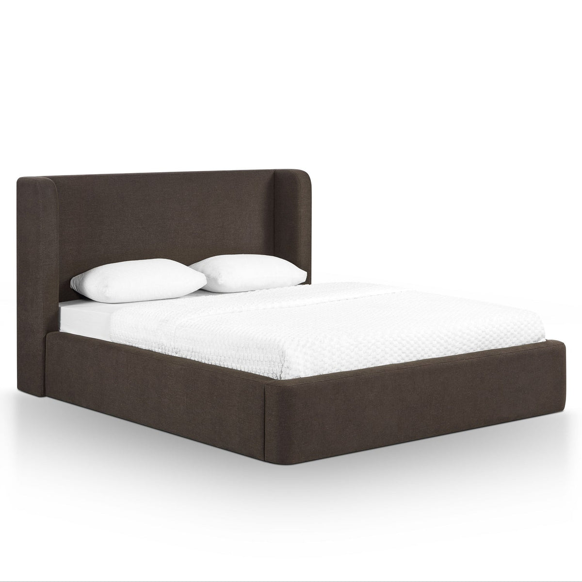 TOV Furniture Harmony Brown Performance Chenille Storage Bed in chocolate brown chenille, primary product view