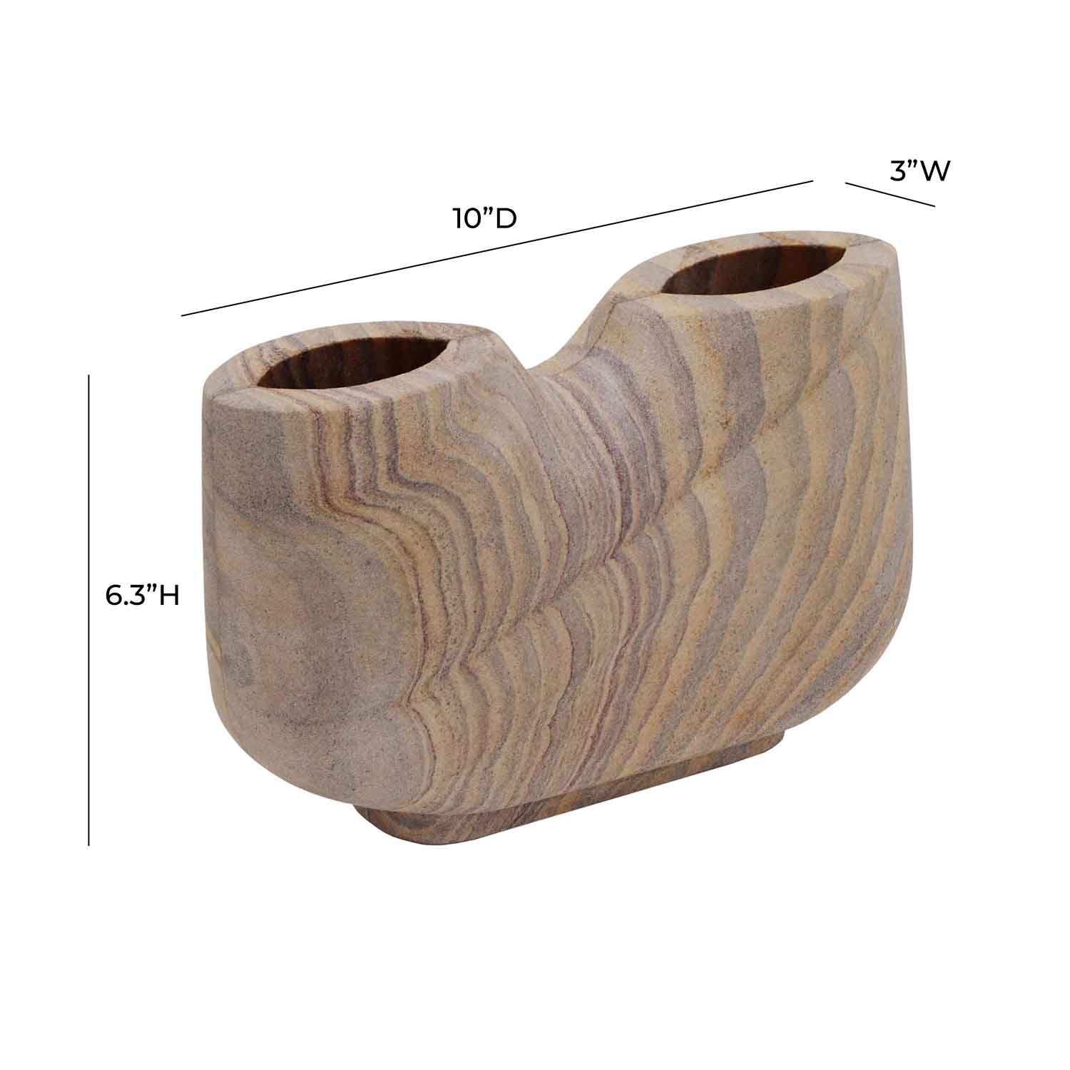 TOV Furniture Saava Stone Novelty Vase