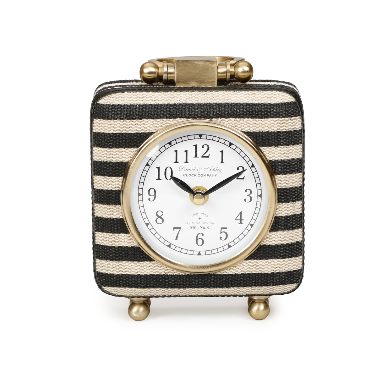TOV Furniture Mona Black Striped Standing Accent Clock