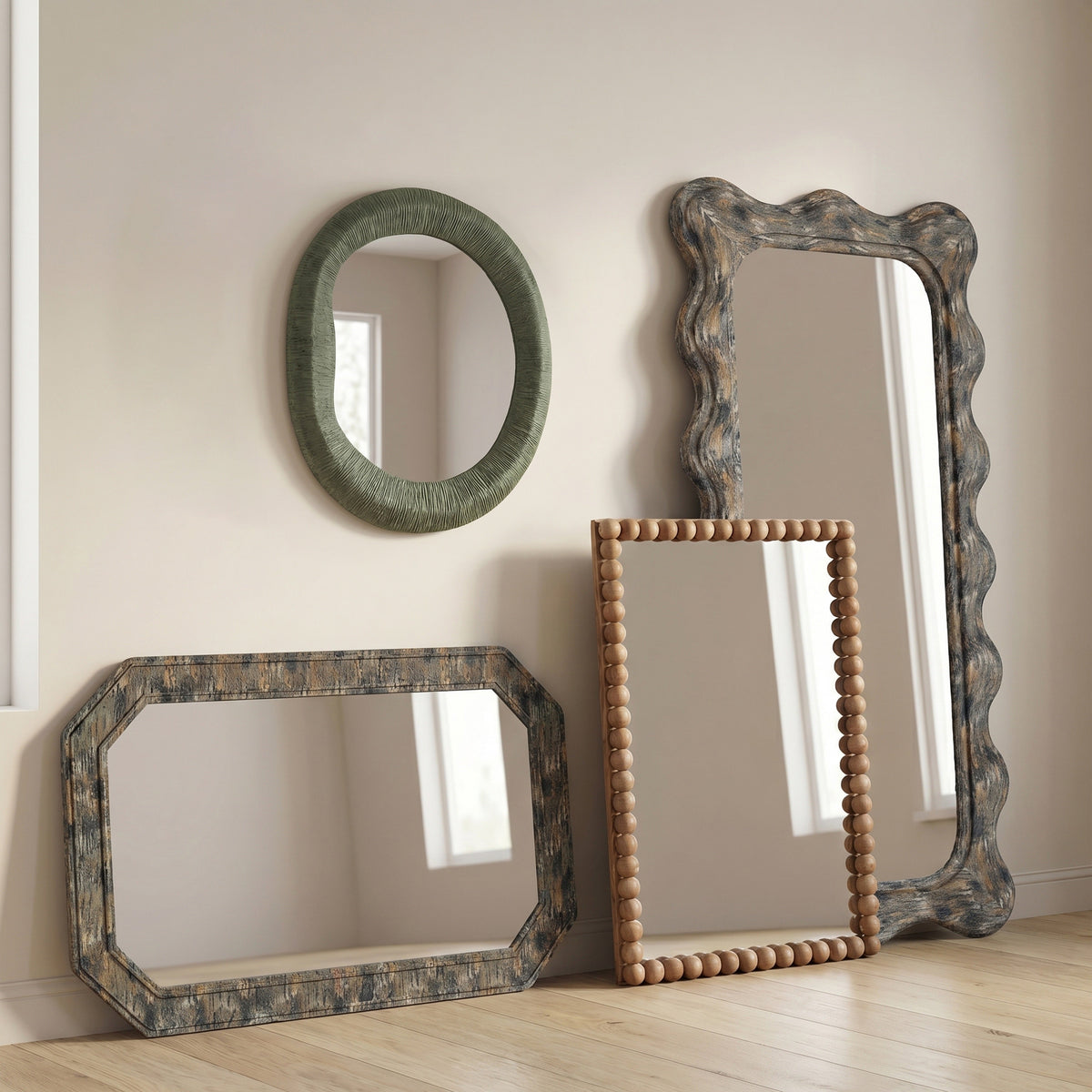 TOV Furniture Charlene Watercolor Jewel Wall Mirror