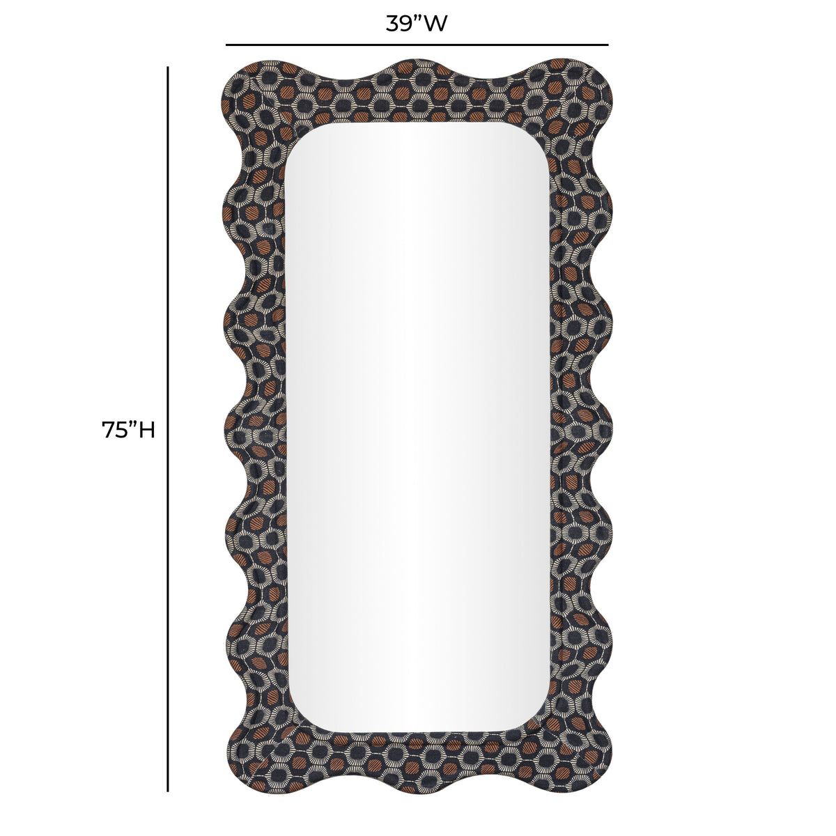 TOV Furniture Charlene Biologic Squiggle Wall Mirror