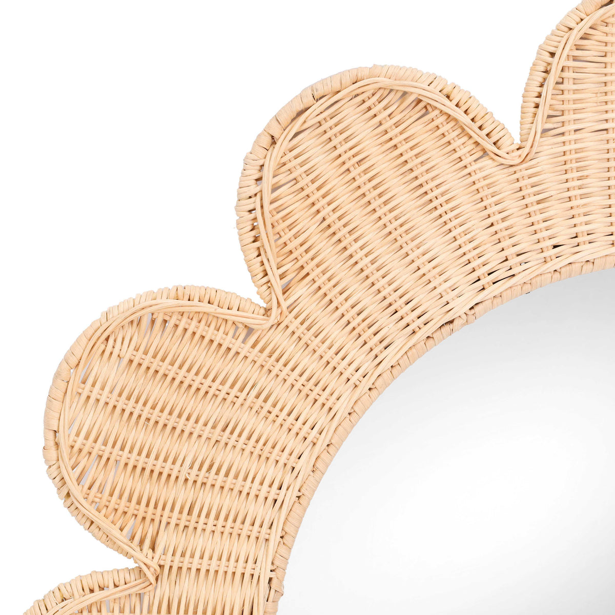 TOV Furniture Coralie Natural Rattan Round Wall Mirror