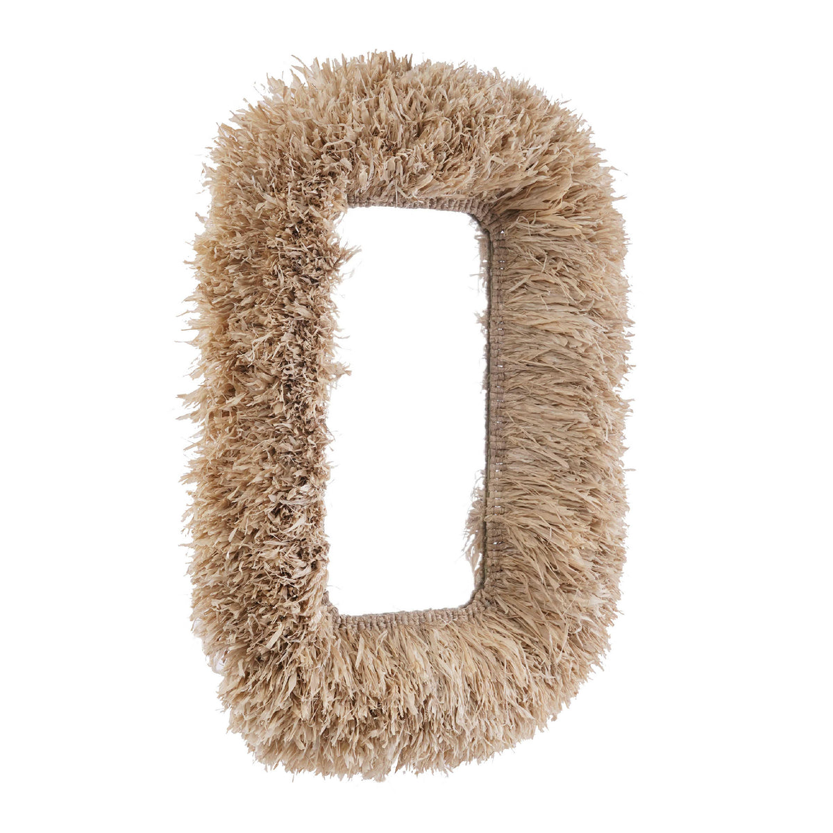 TOV Furniture Palm Natural Sisal Rectangular Wall Mirror