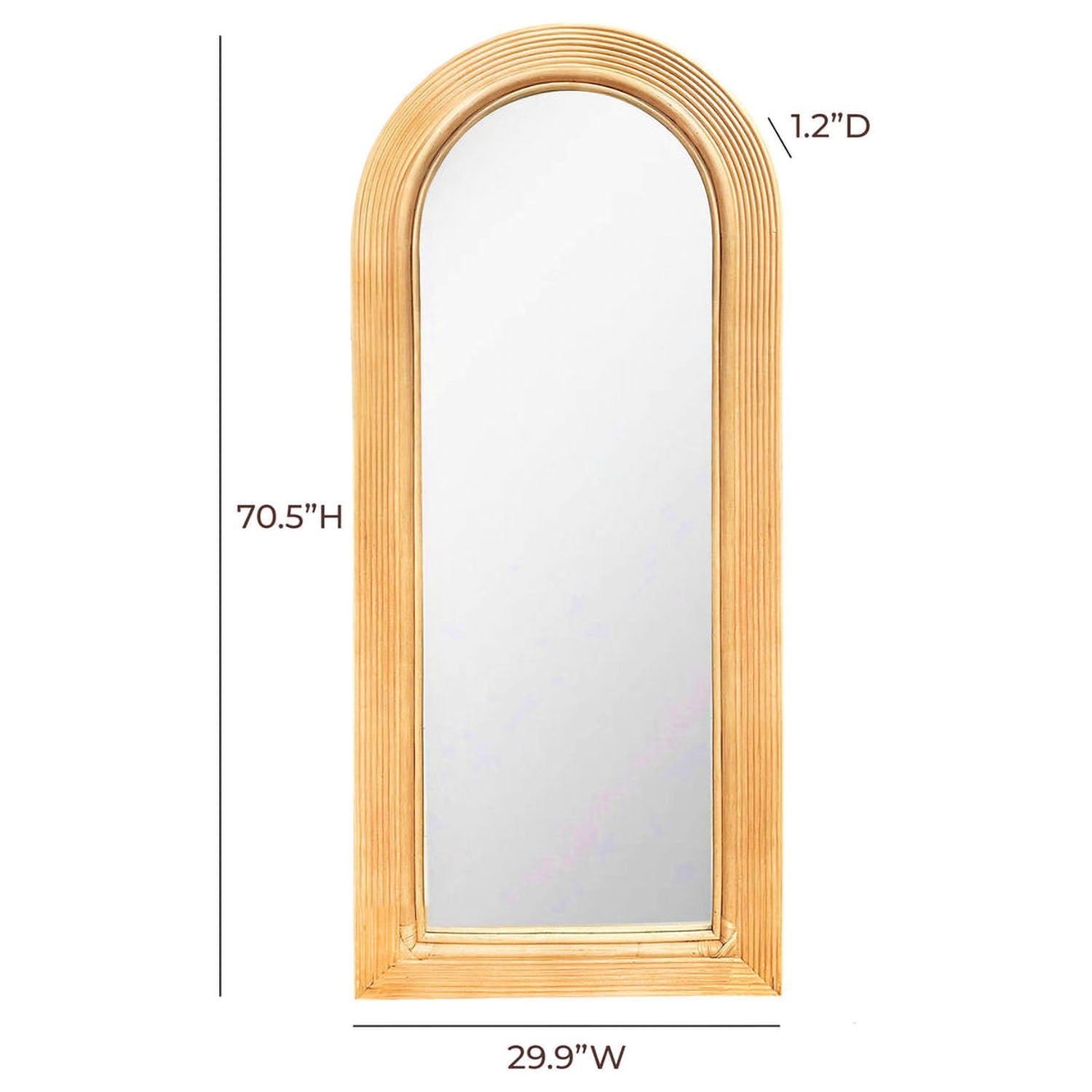 TOV Furniture Tanya Rattan Floor Mirror