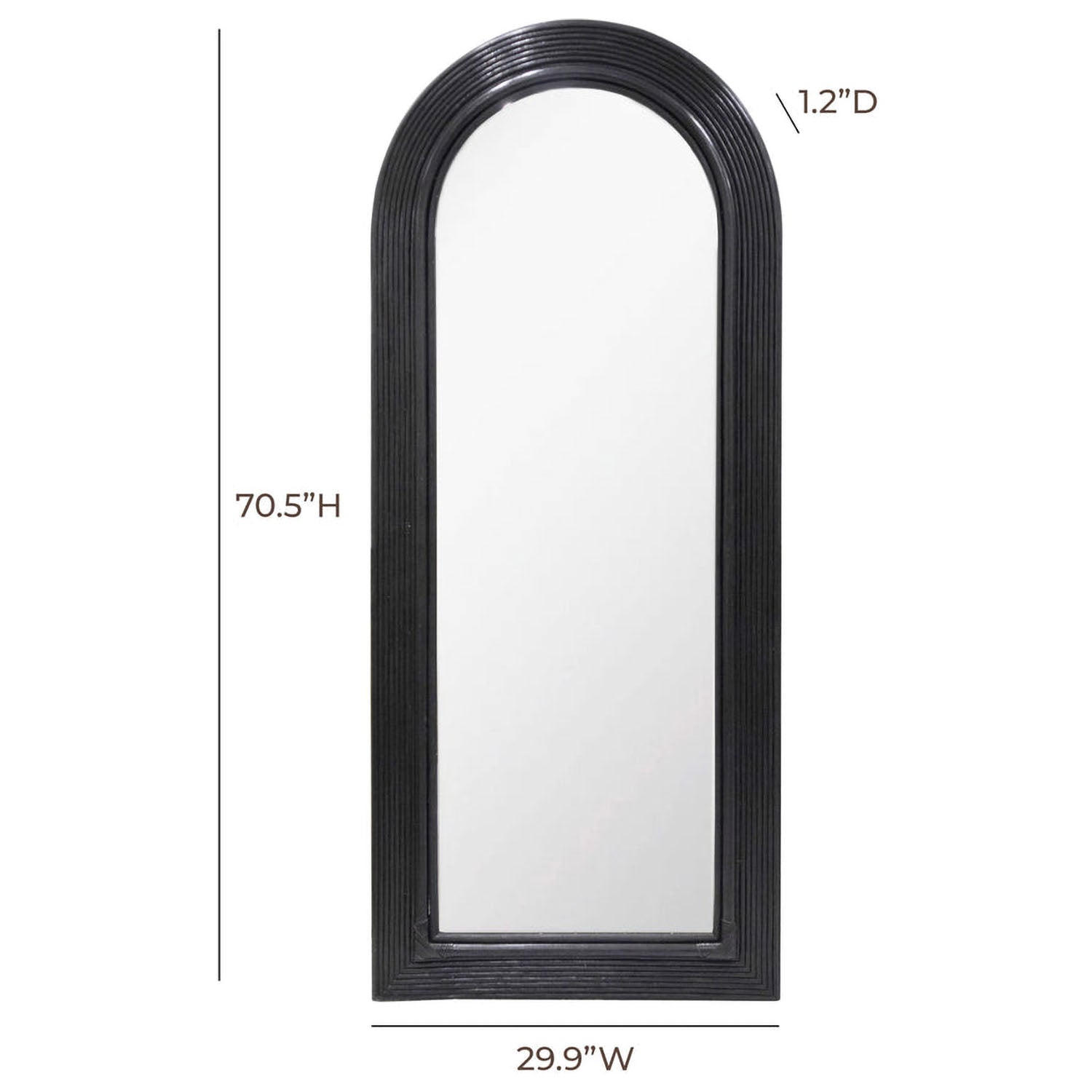 TOV Furniture Tanya Rattan Floor Mirror