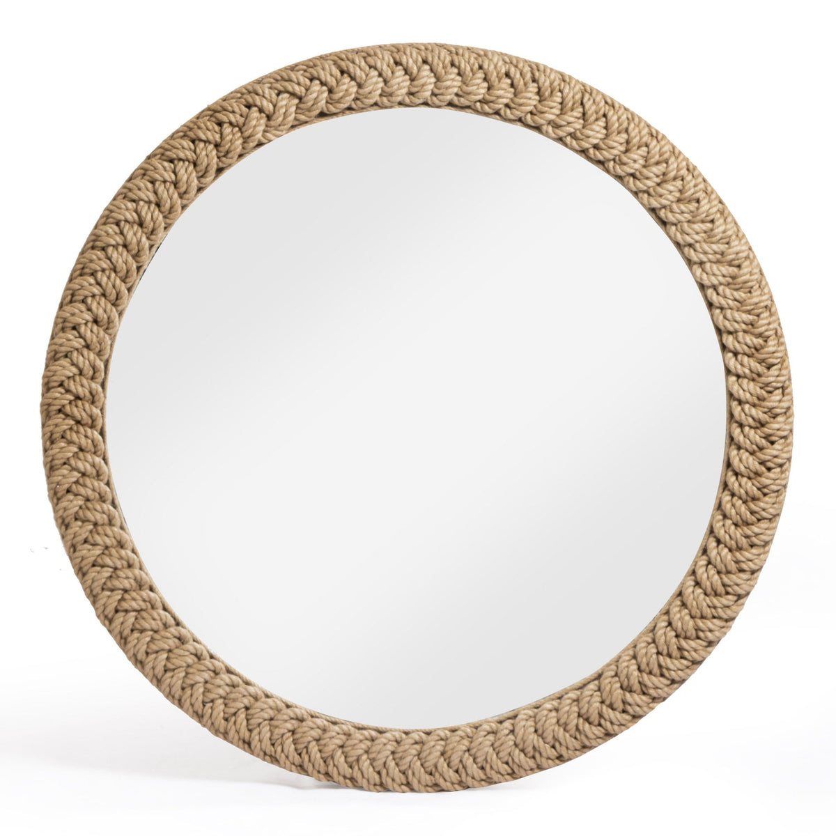 TOV Furniture Midge Rope Round Wall Mirror in natural rope frame, primary product view