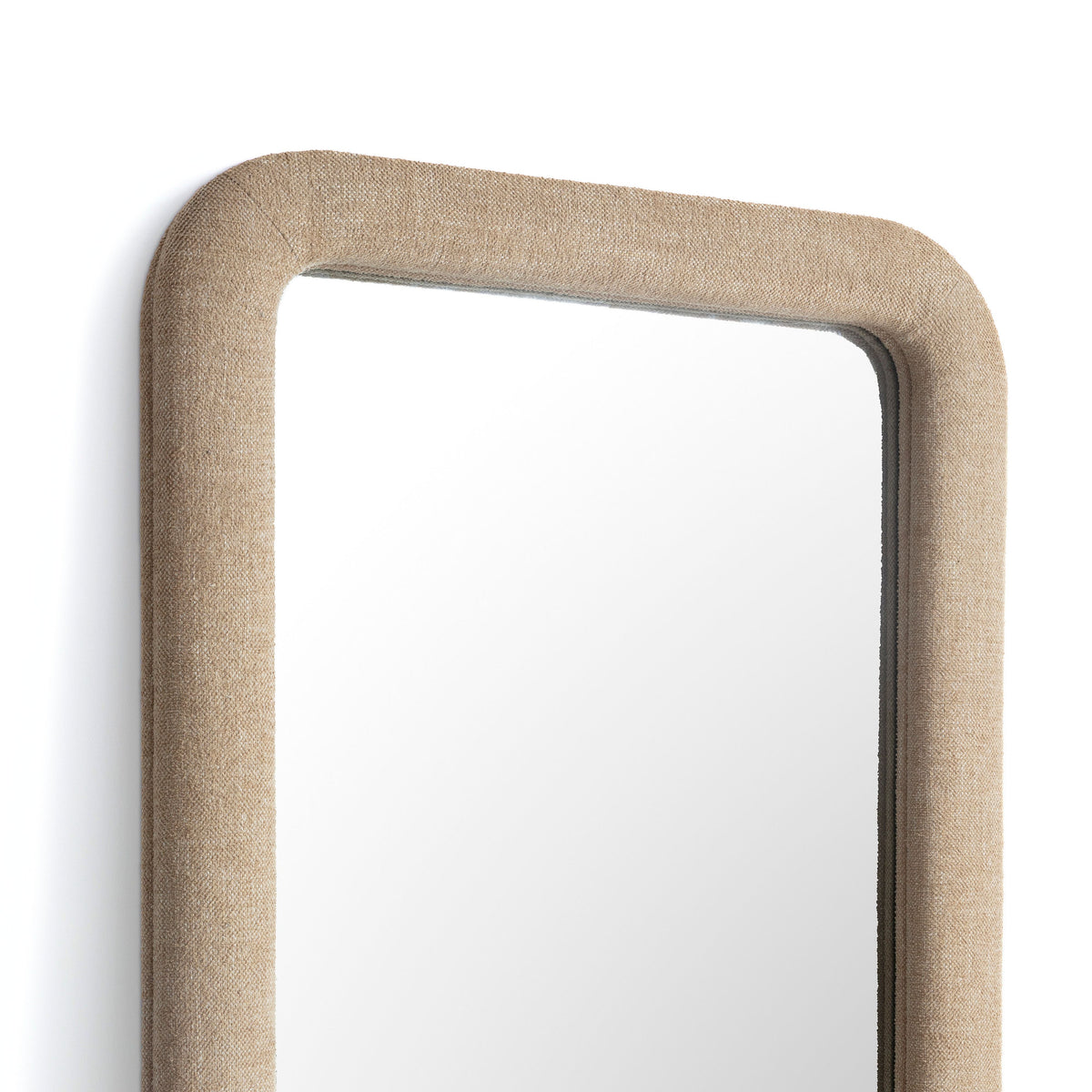 TOV Furniture Heidi Honey Upholstered Oversized Floor Mirror