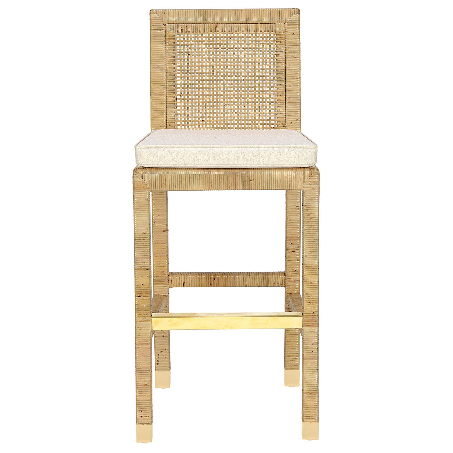 TOV Furniture Amara Cream Linen Dining Bar Stool