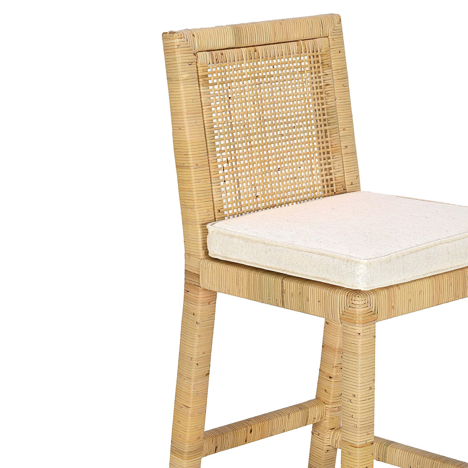 TOV Furniture Amara Cream Linen Dining Bar Stool