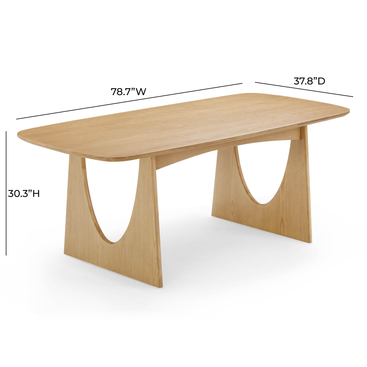 TOV Furniture Cybill Natural Ash Rectangular Dining Table