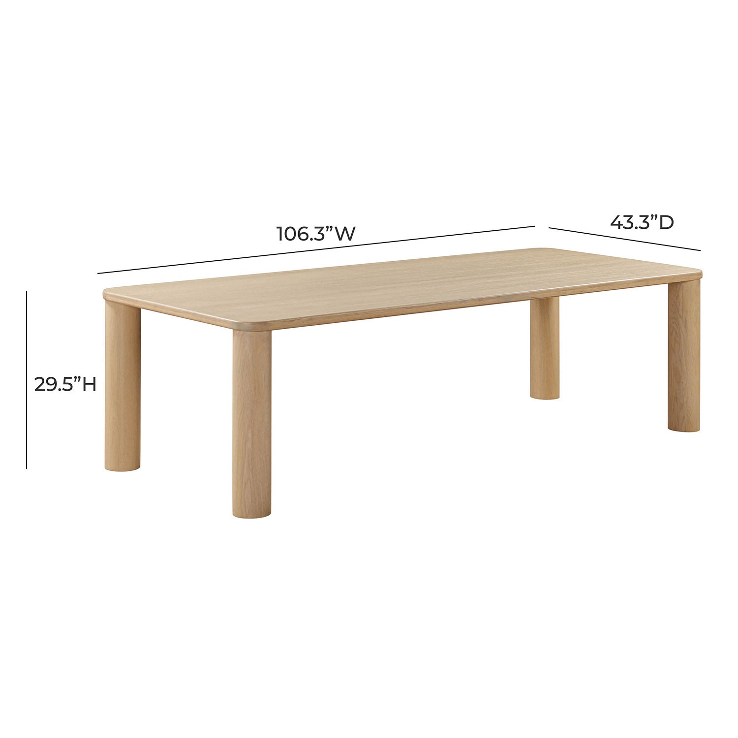 TOV Furniture Akola Oak Rectangular Dining Table