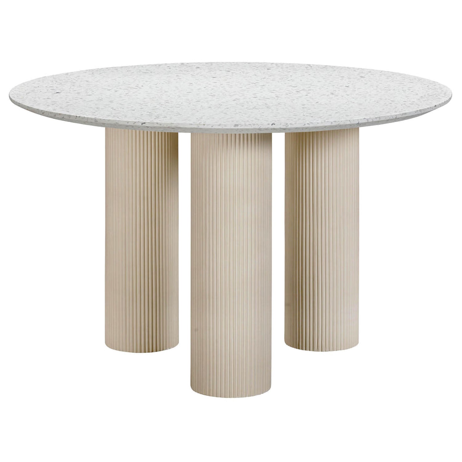 TOV Furniture Parcino Terrazzo Concrete Indoor/Outdoor Round Dining Table