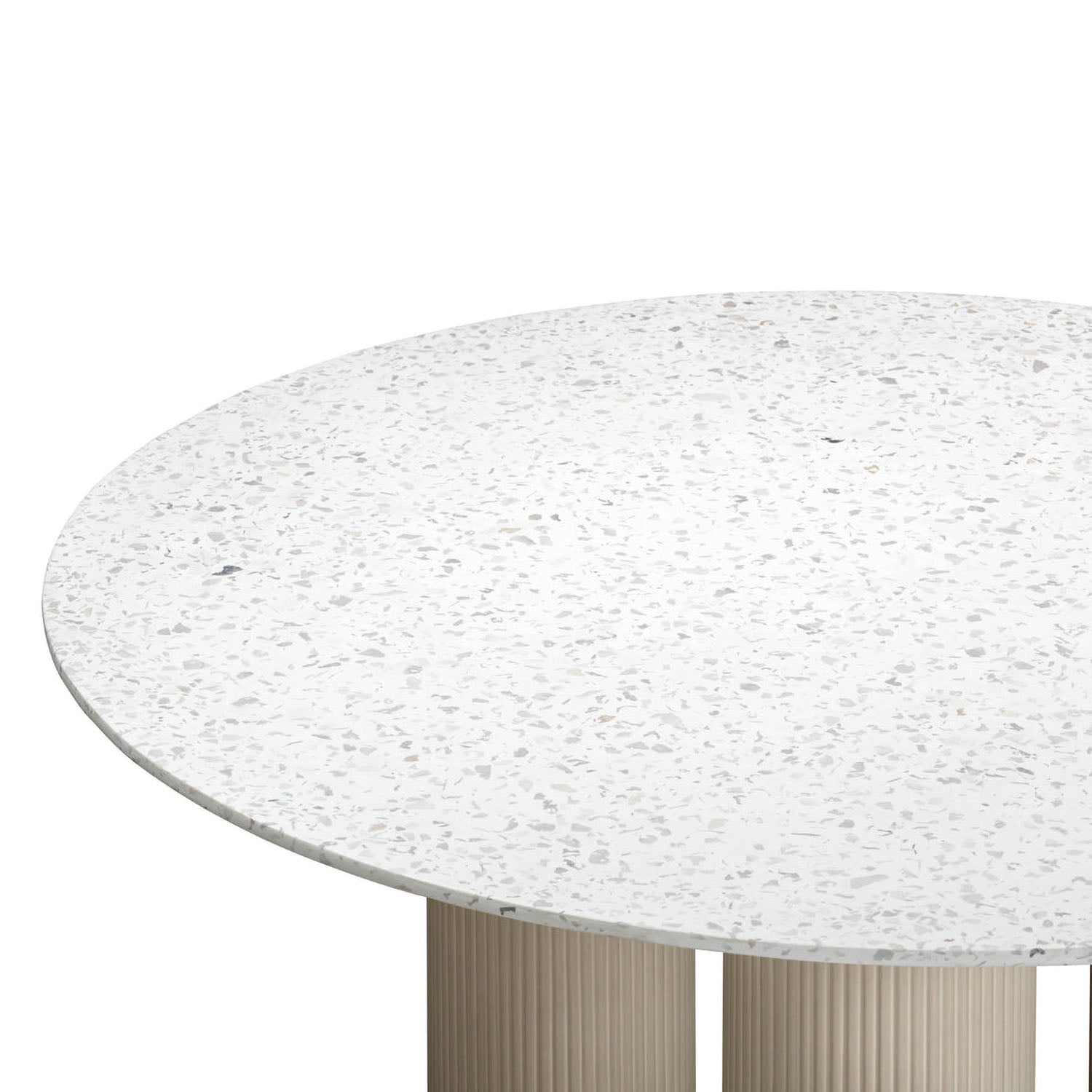 TOV Furniture Parcino Terrazzo Concrete Indoor/Outdoor Round Dining Table