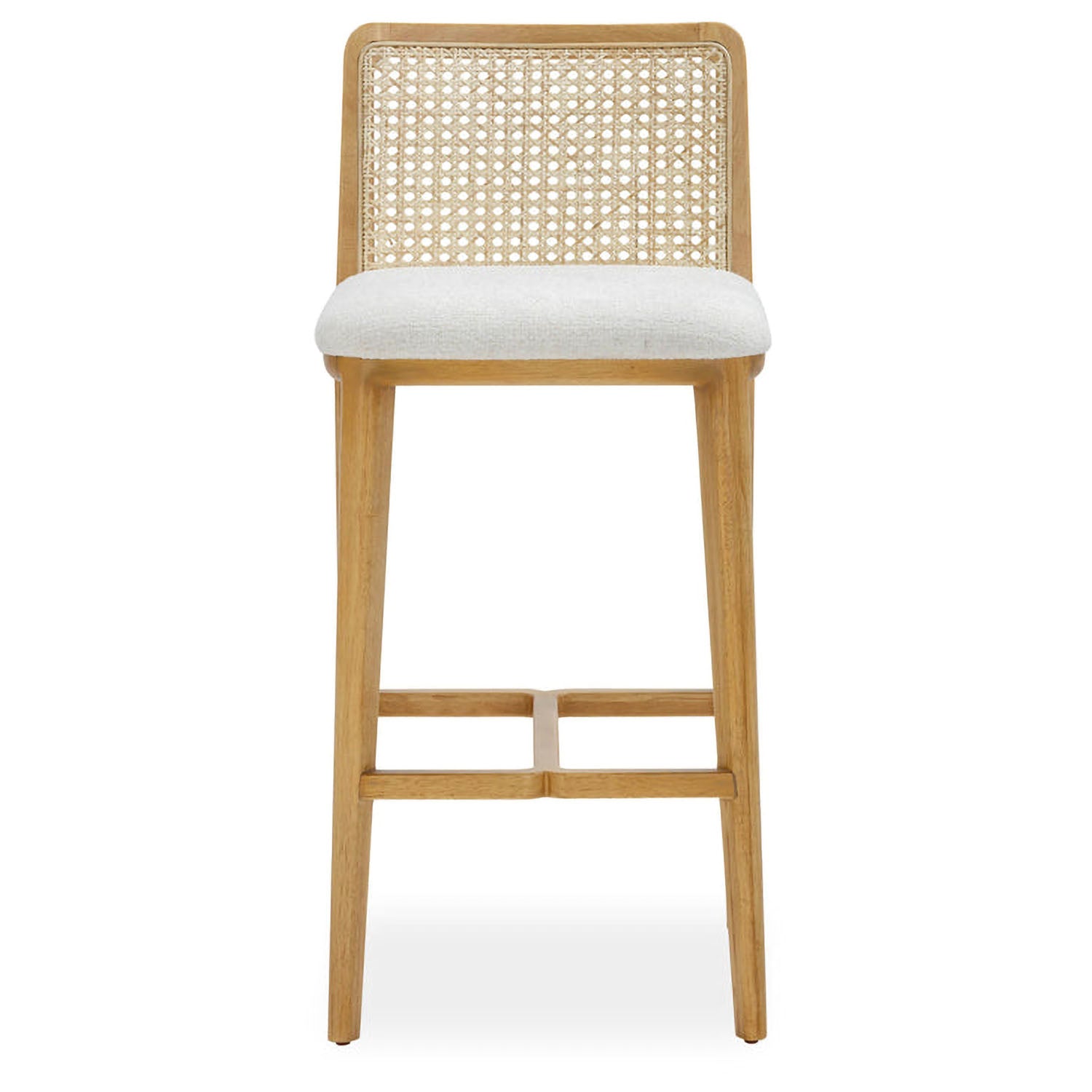 TOV Furniture Gerri Performance Tweed and Rattan Counter Stool