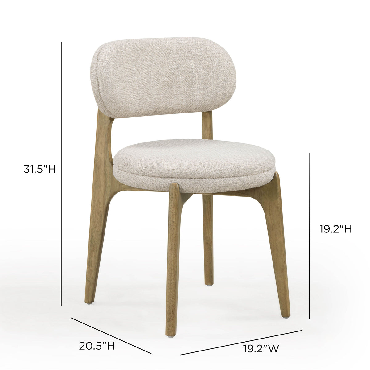 TOV Furniture Carnation Cream Performance Dining Chair