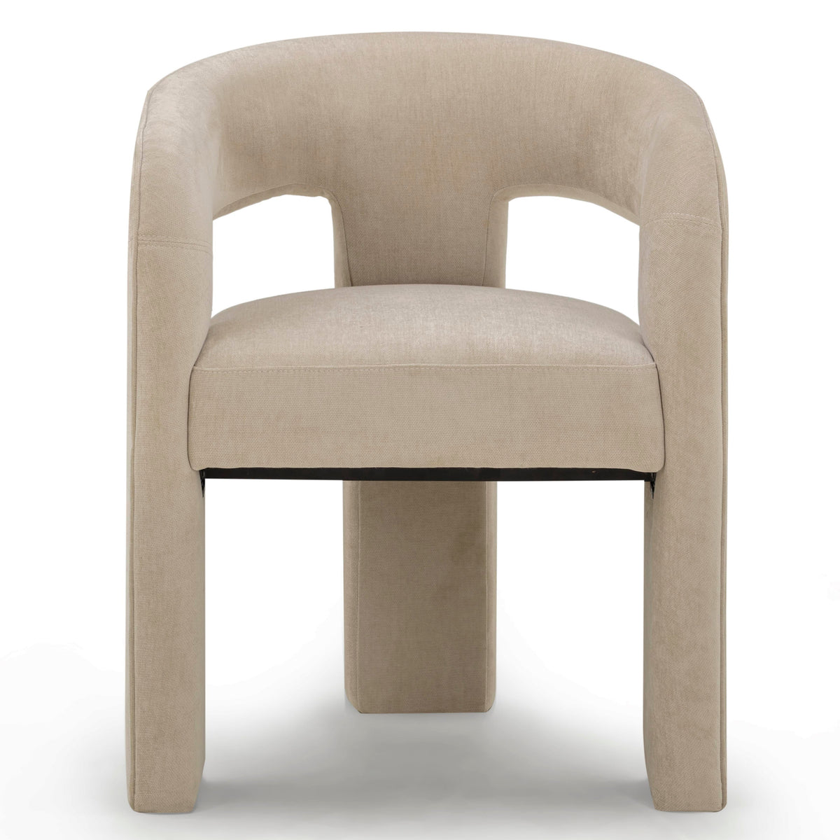TOV Furniture Malone Taupe Performance Chenille Dining Chair in taupe chenille, primary product view