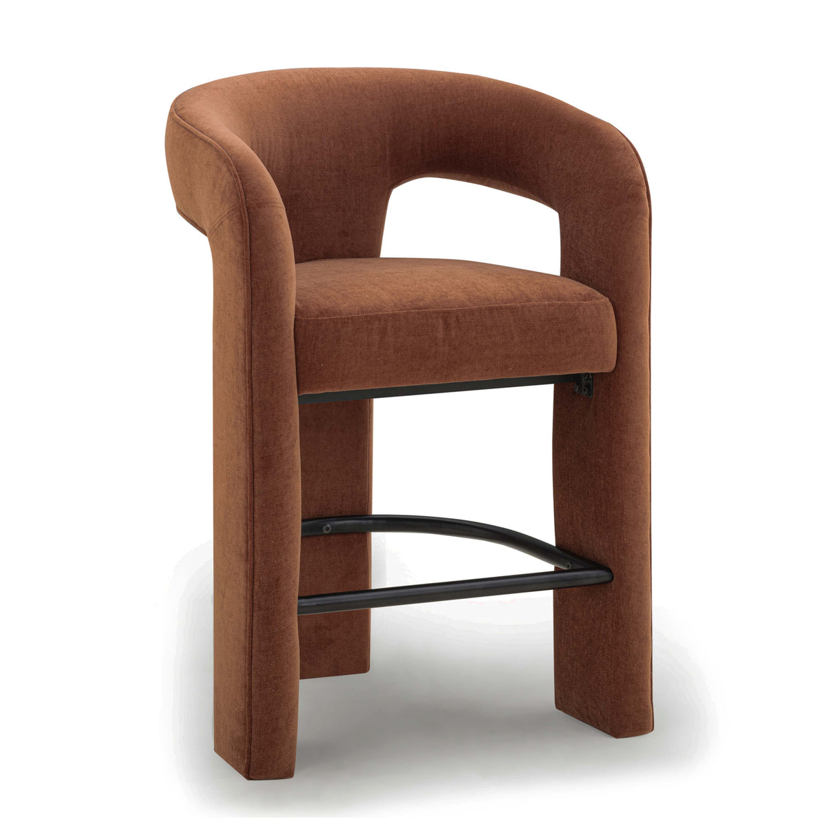 TOV Furniture Malone Rust Performance Chenille Counter Stool